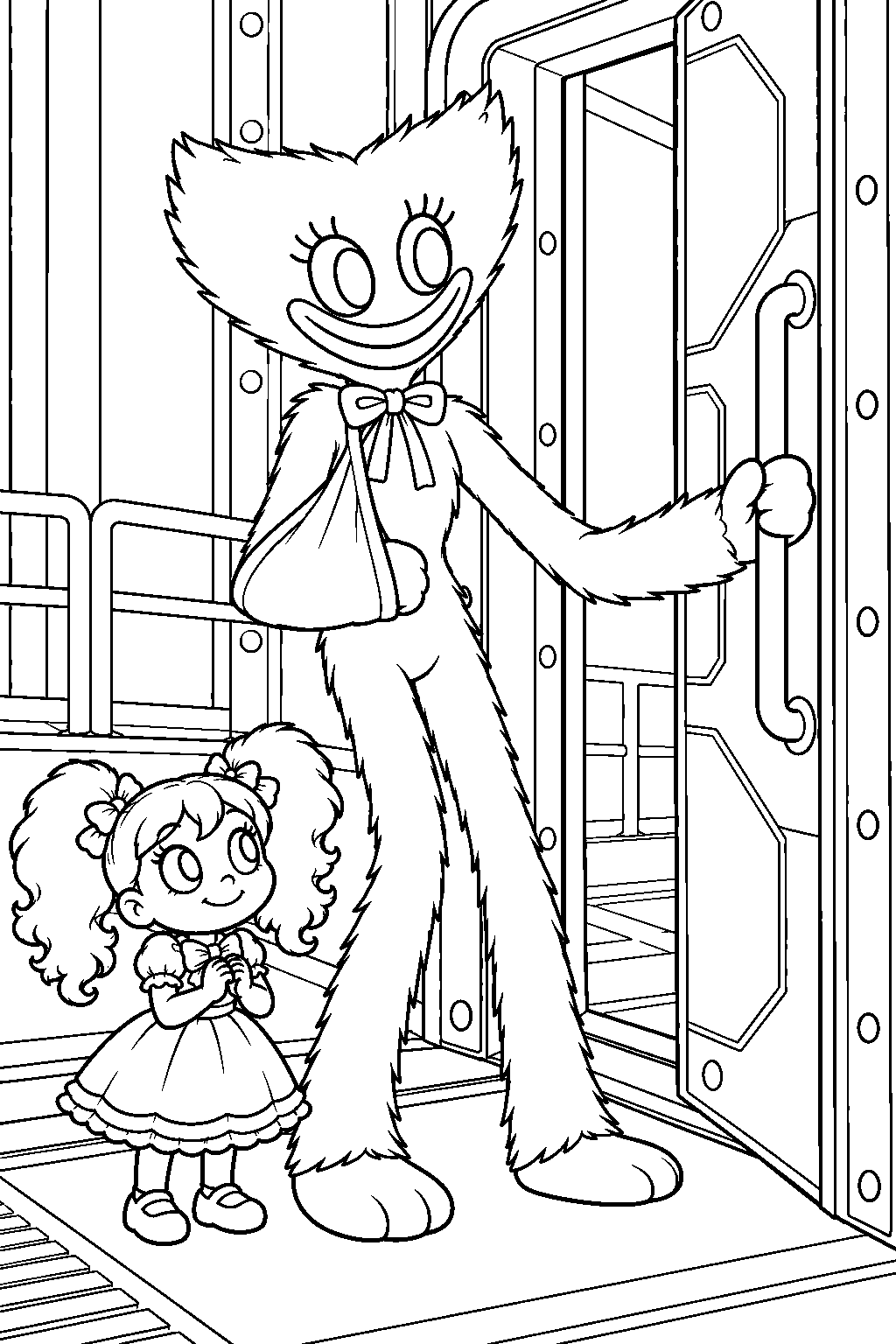 kissy missy opening safe haven s reinforced door line art