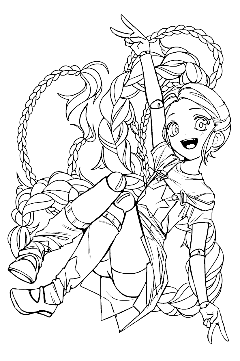 action pose star overall uniform lily lovebraids poppy playtime line art