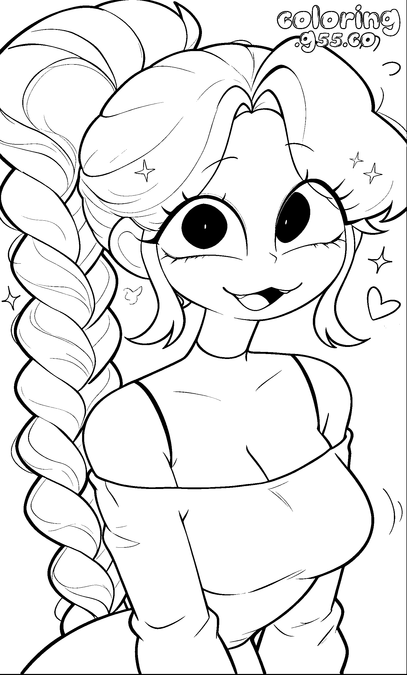 anime braid sparkles lily lovebraids line art
