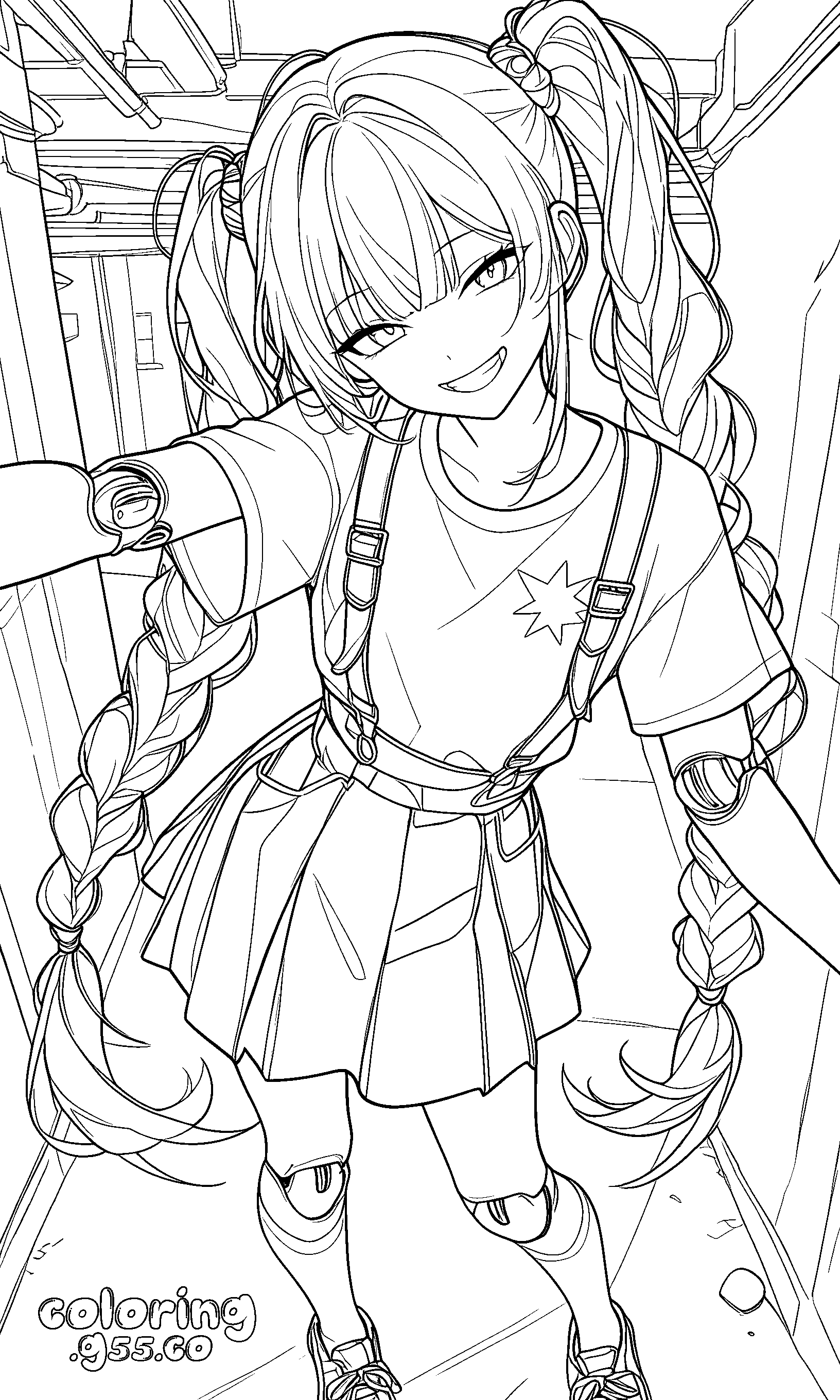 anime selfie lily lovebraids poppy playtime line art for kids