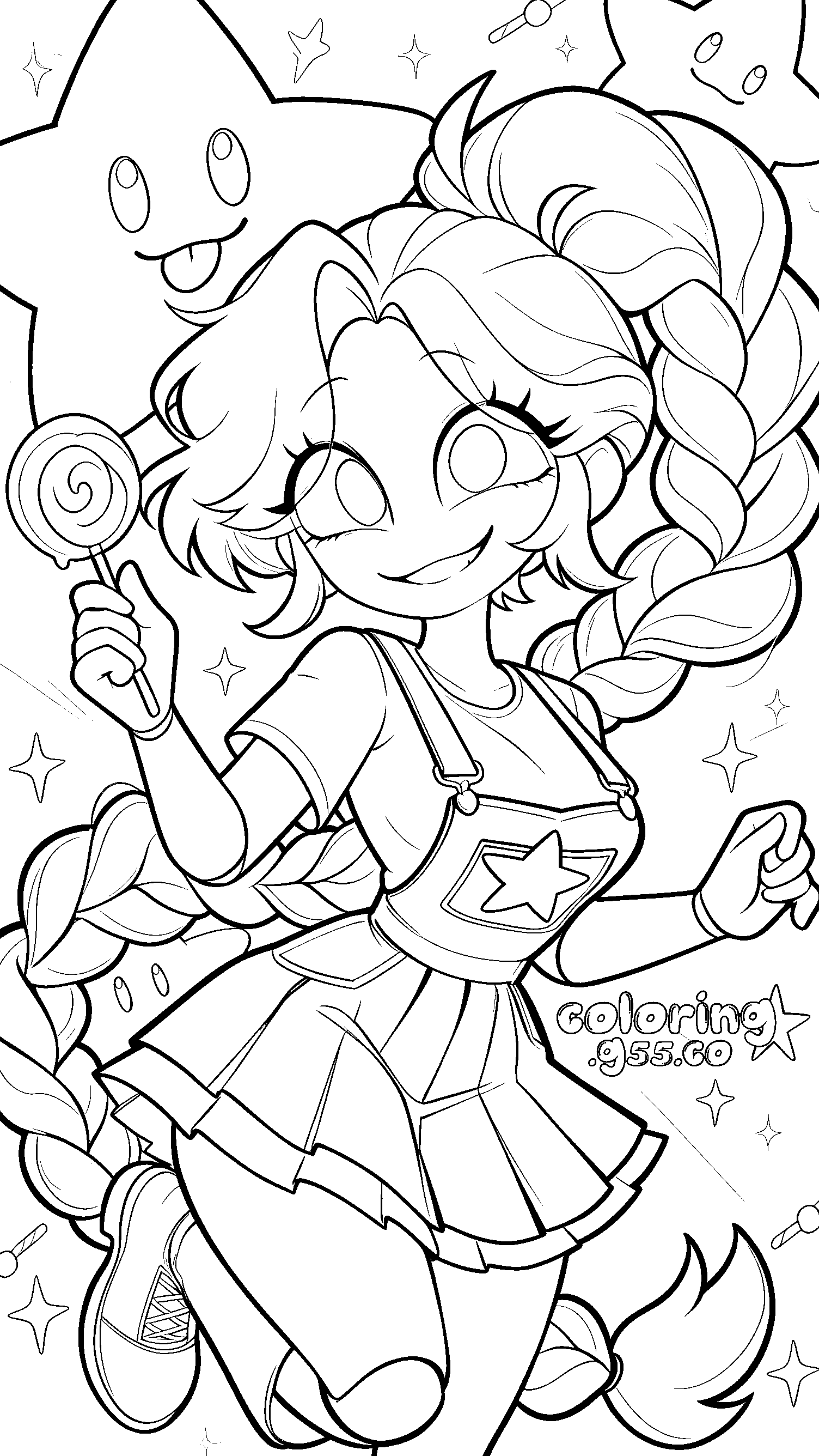 candy lollipop lily lovebraids line art