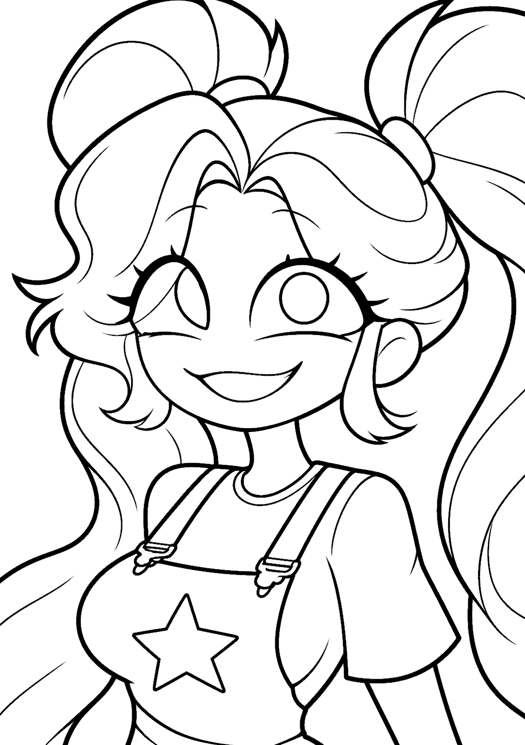 charming closeup portrait lily lovebraids poppy playtime line art
