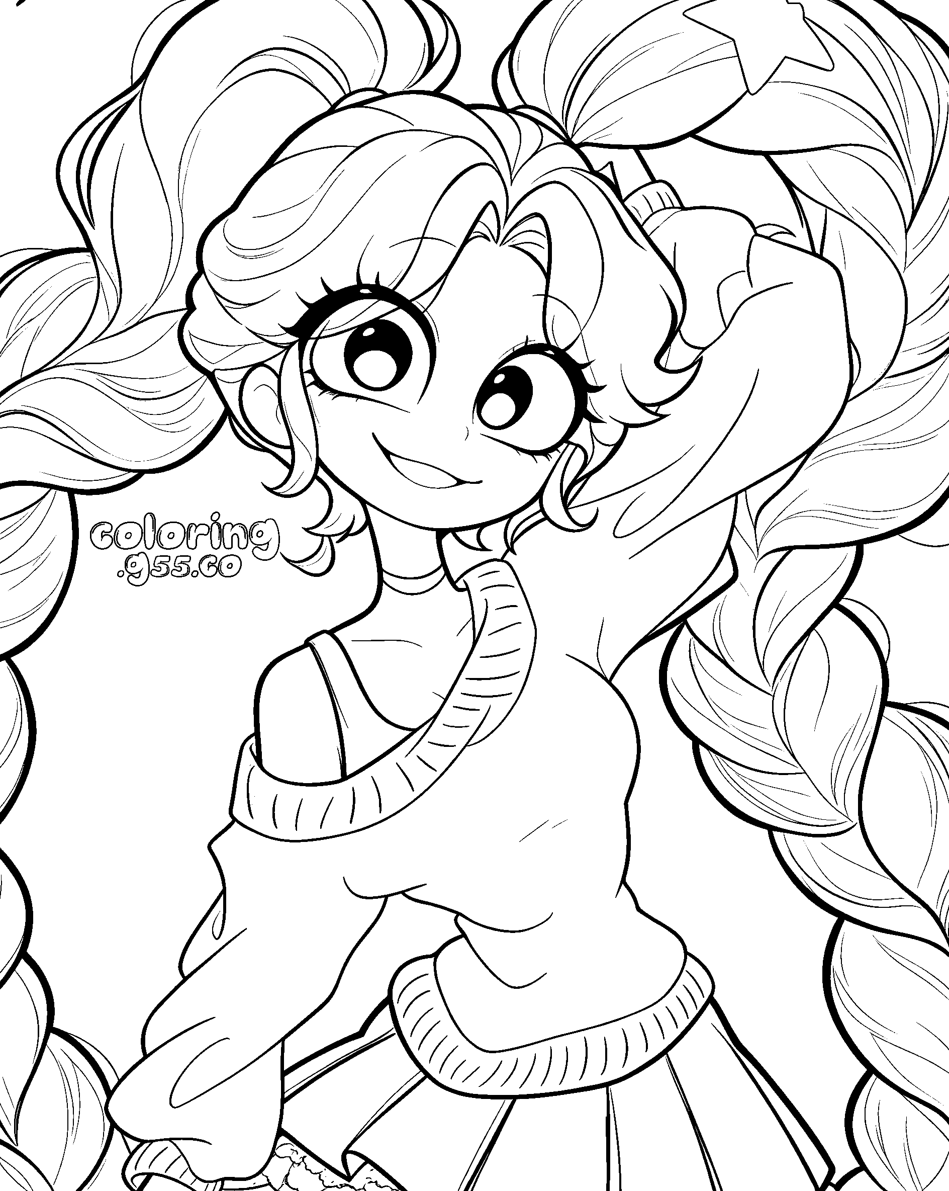 cozy sweater lily lovebraids line art for kids