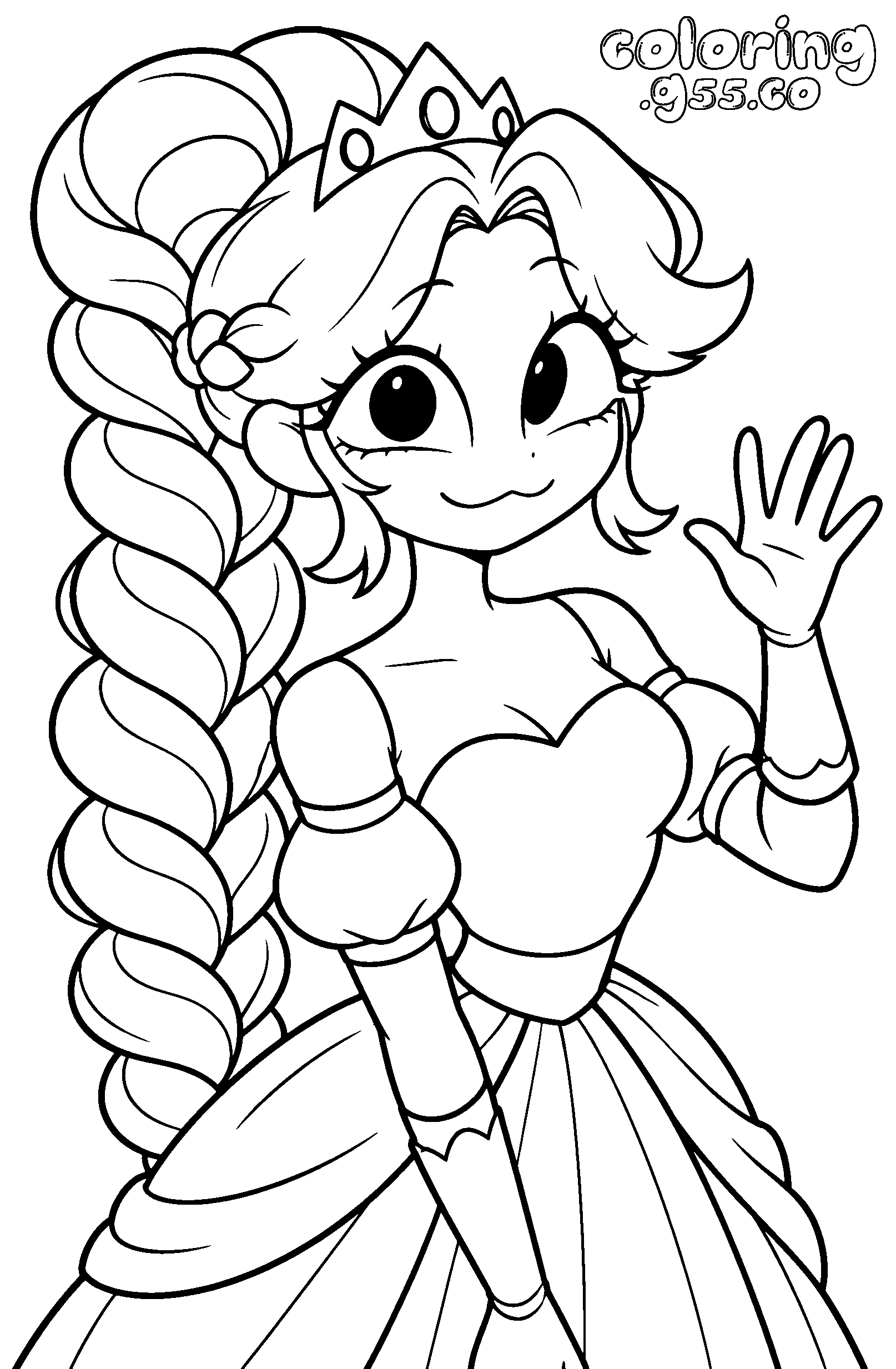 crown tiara lily lovebraids line art