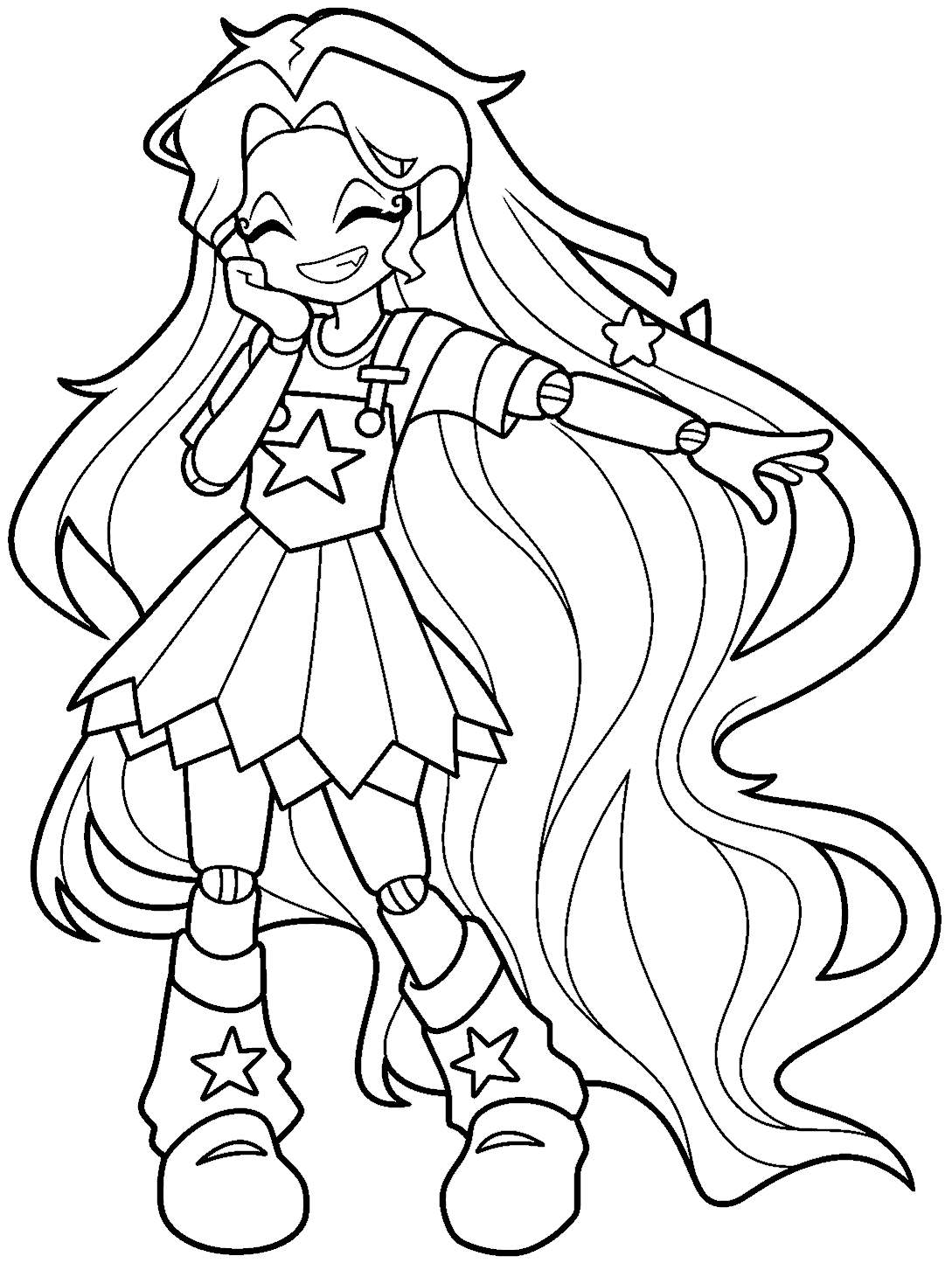 flowing long hair lily lovebraids poppy playtime coloring sheet