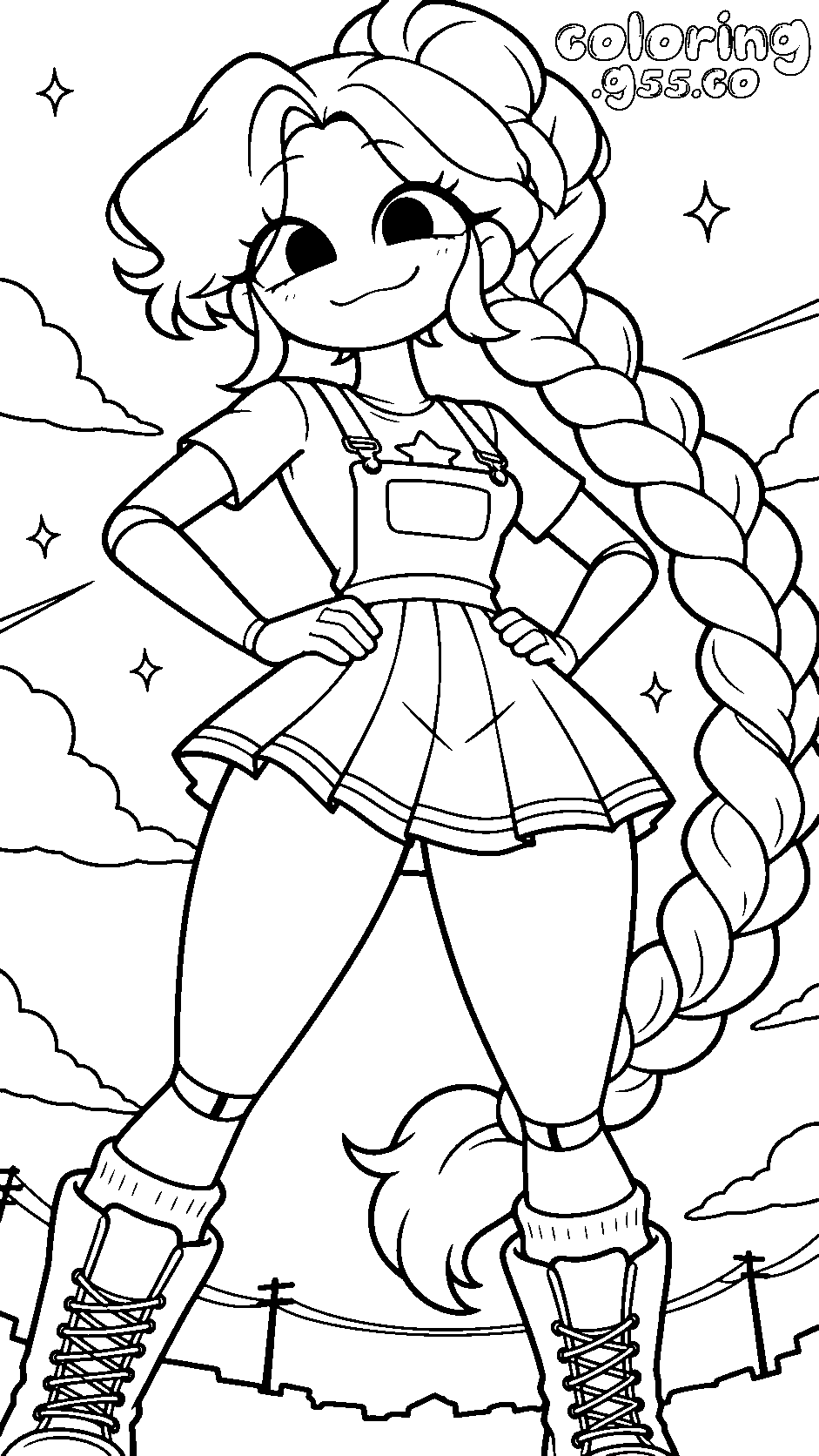 giantess lily lovebraids line art