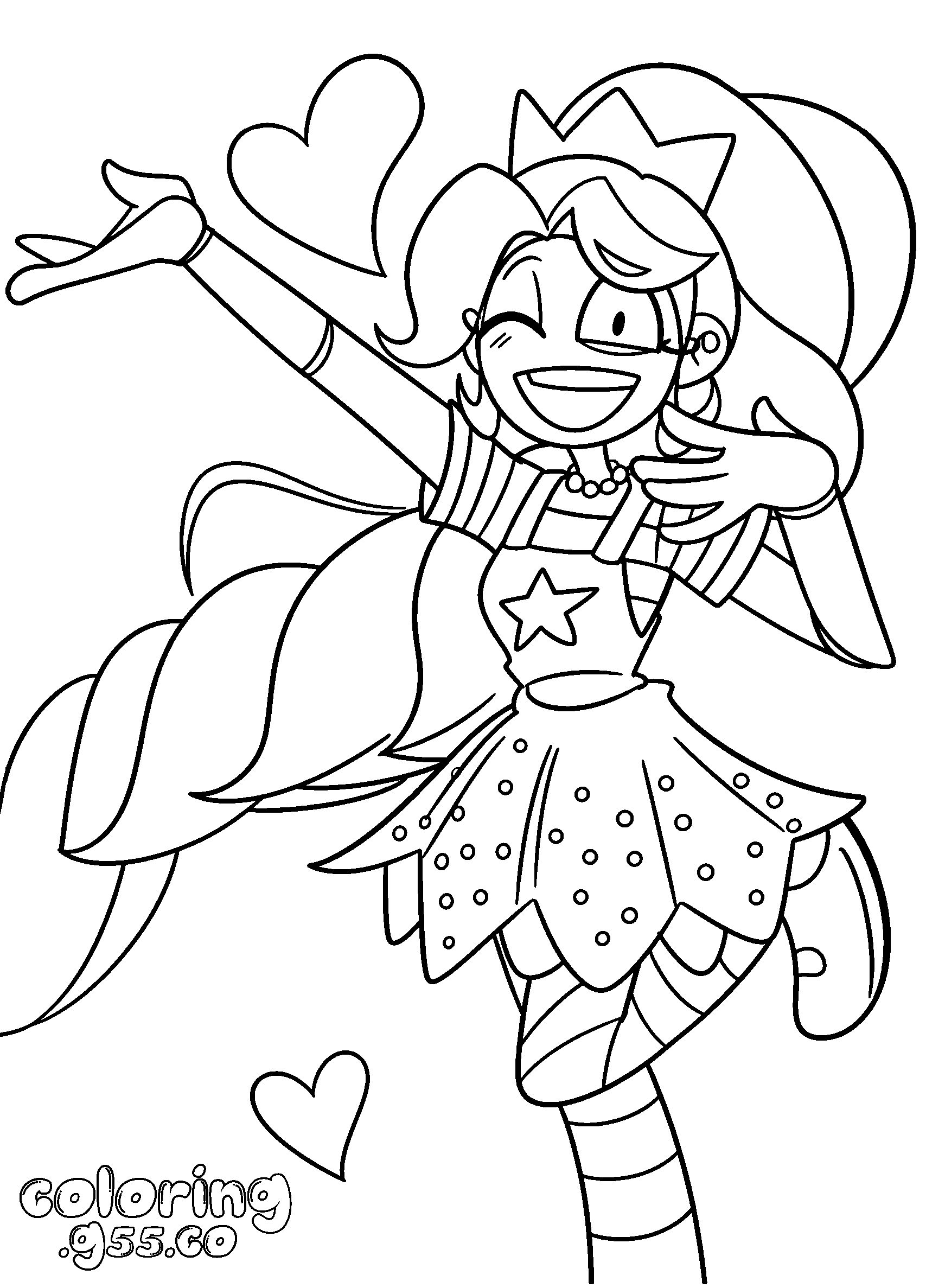 lily lovebraids cute princess line art