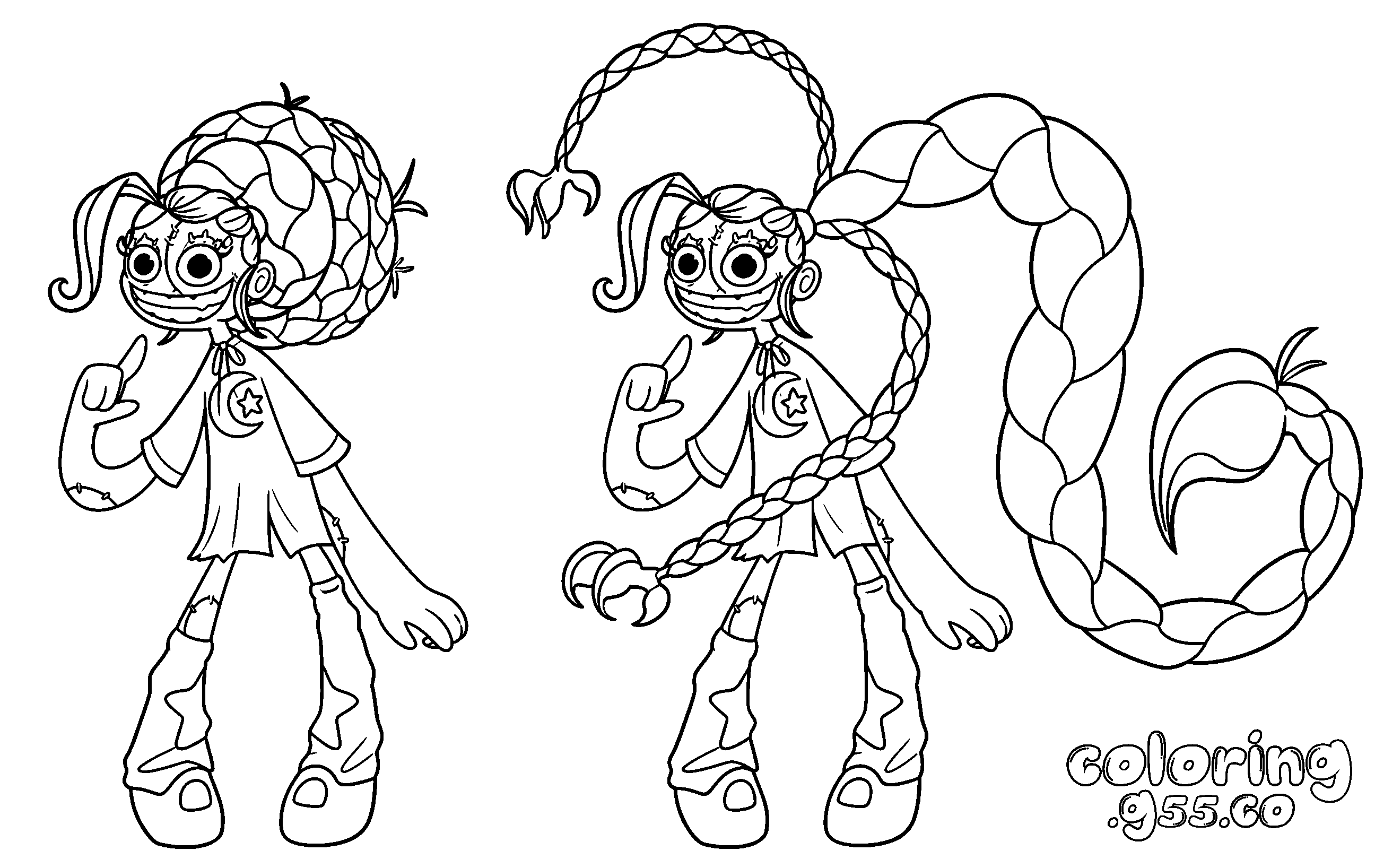 lily lovebraids hairstyle options line art
