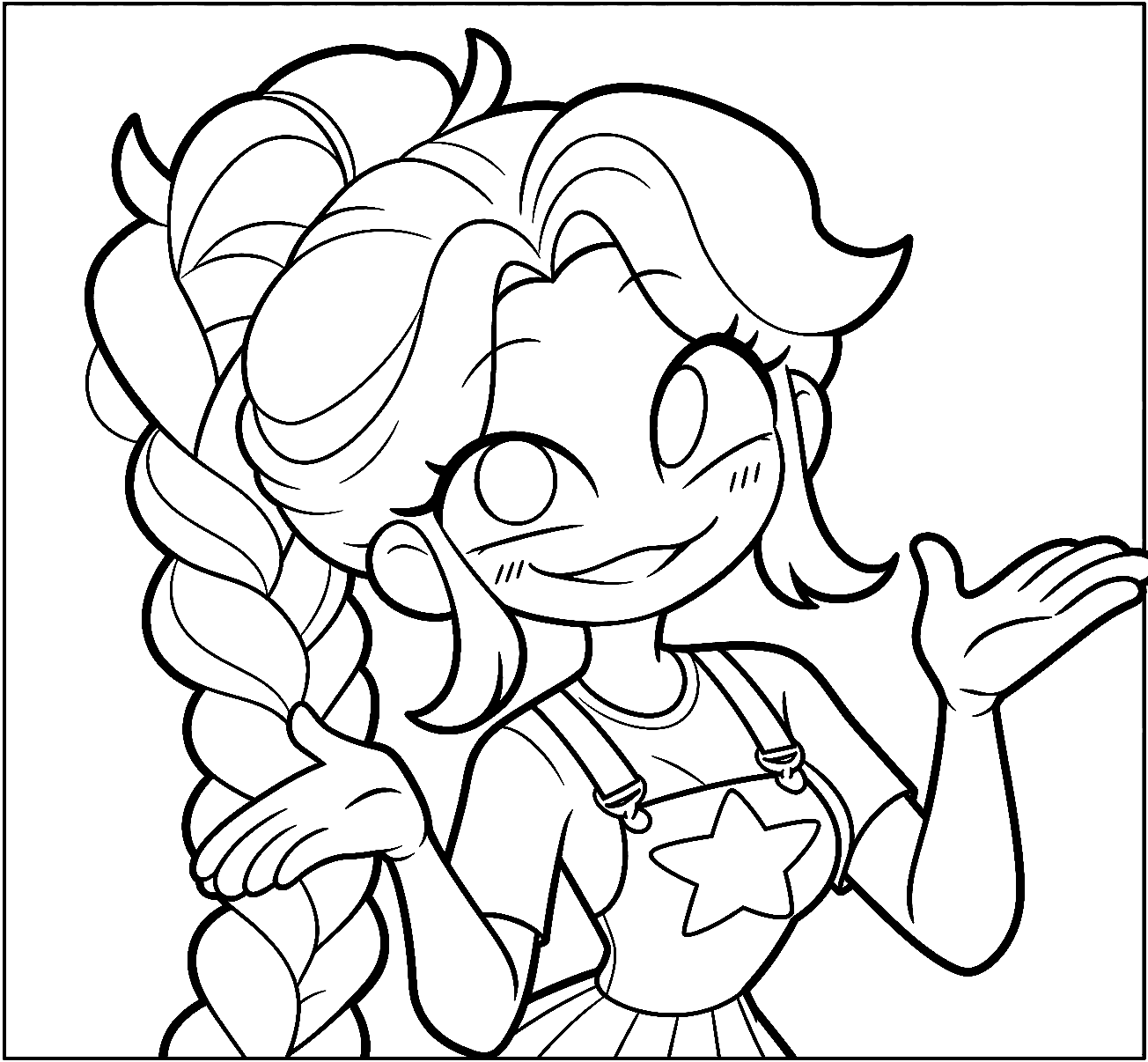 lily lovebraids poppy playtime character line art