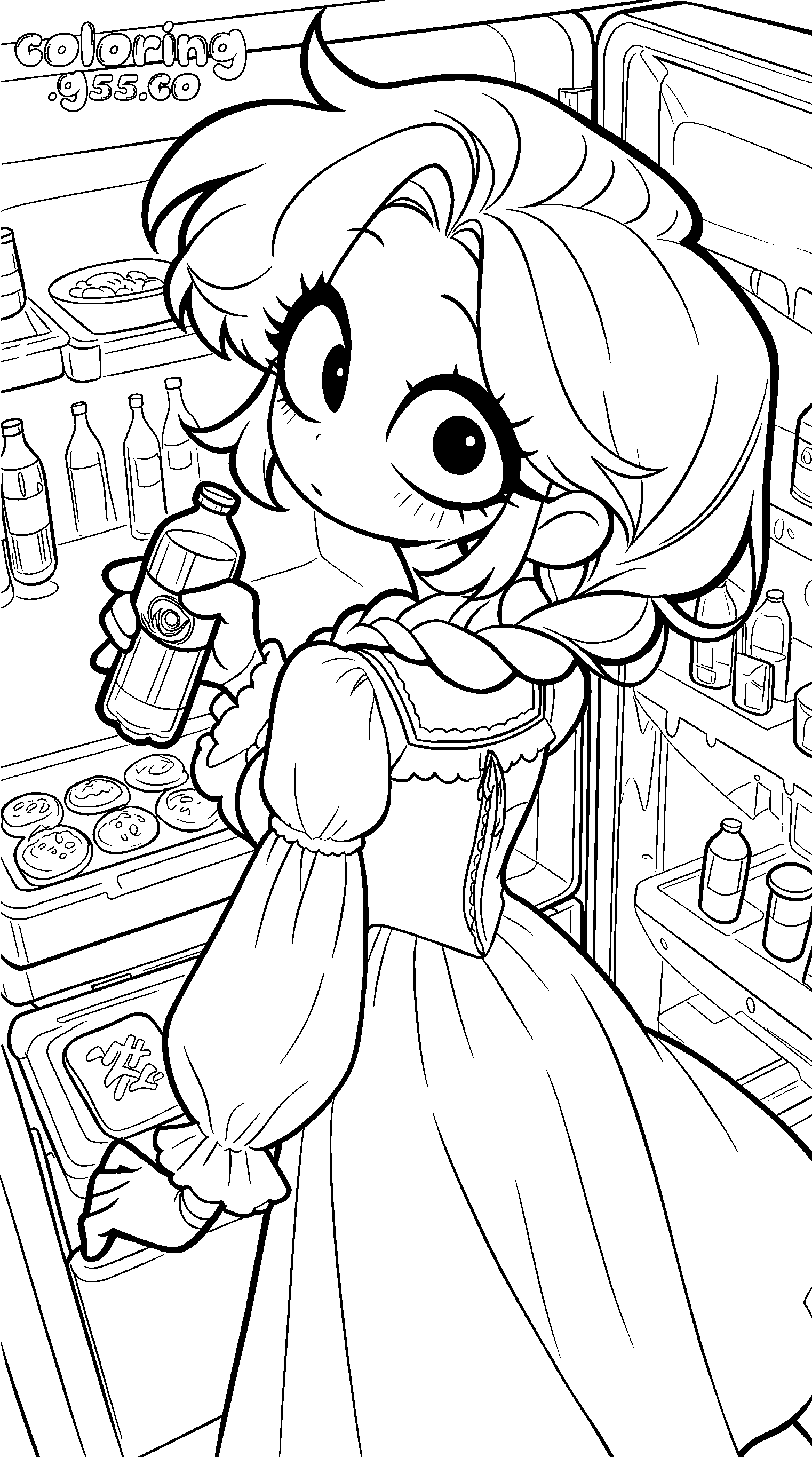 midnight snack lily lovebraids line art