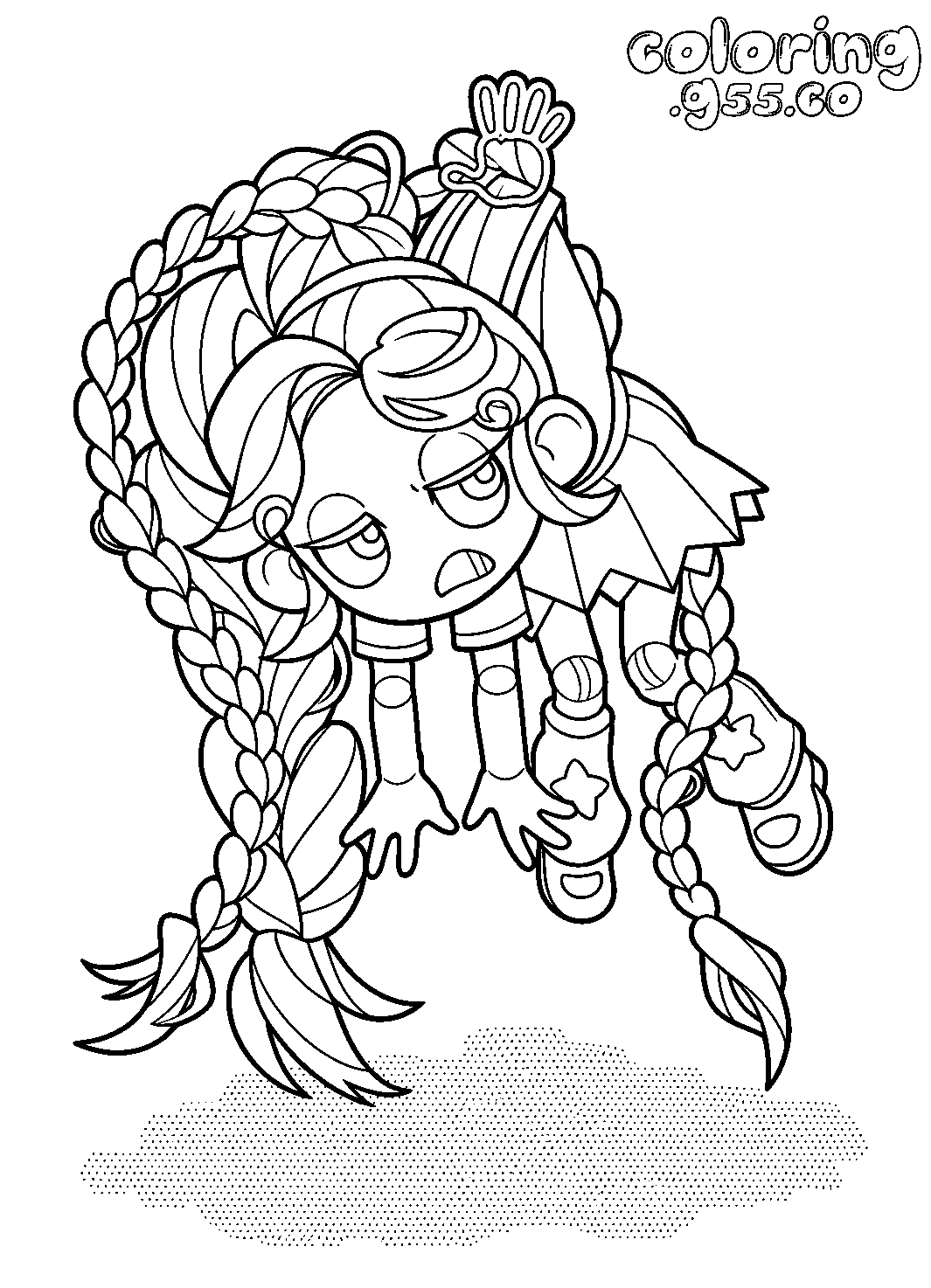 poppy playtime lily lovebraids line art