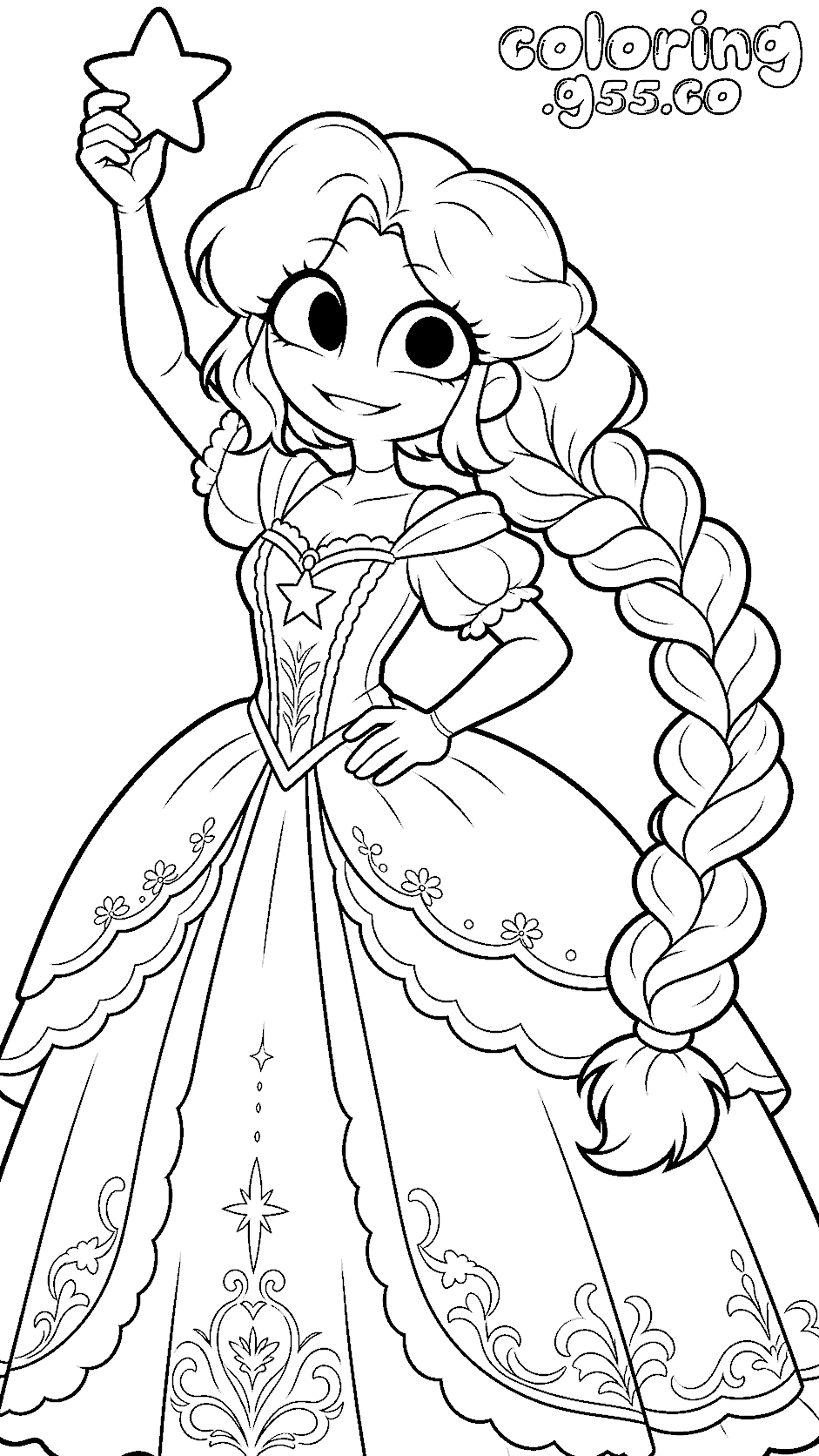 princess dress star lily lovebraids poppy playtime line art for kids