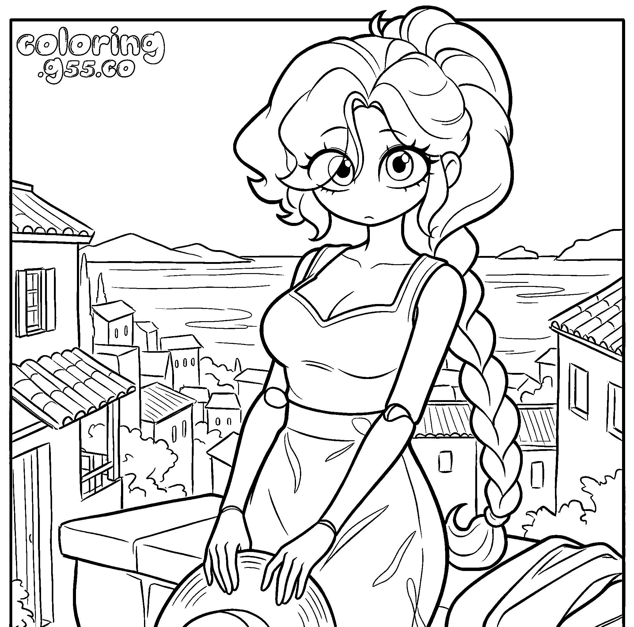 resort lily lovebraids poppy playtime line art