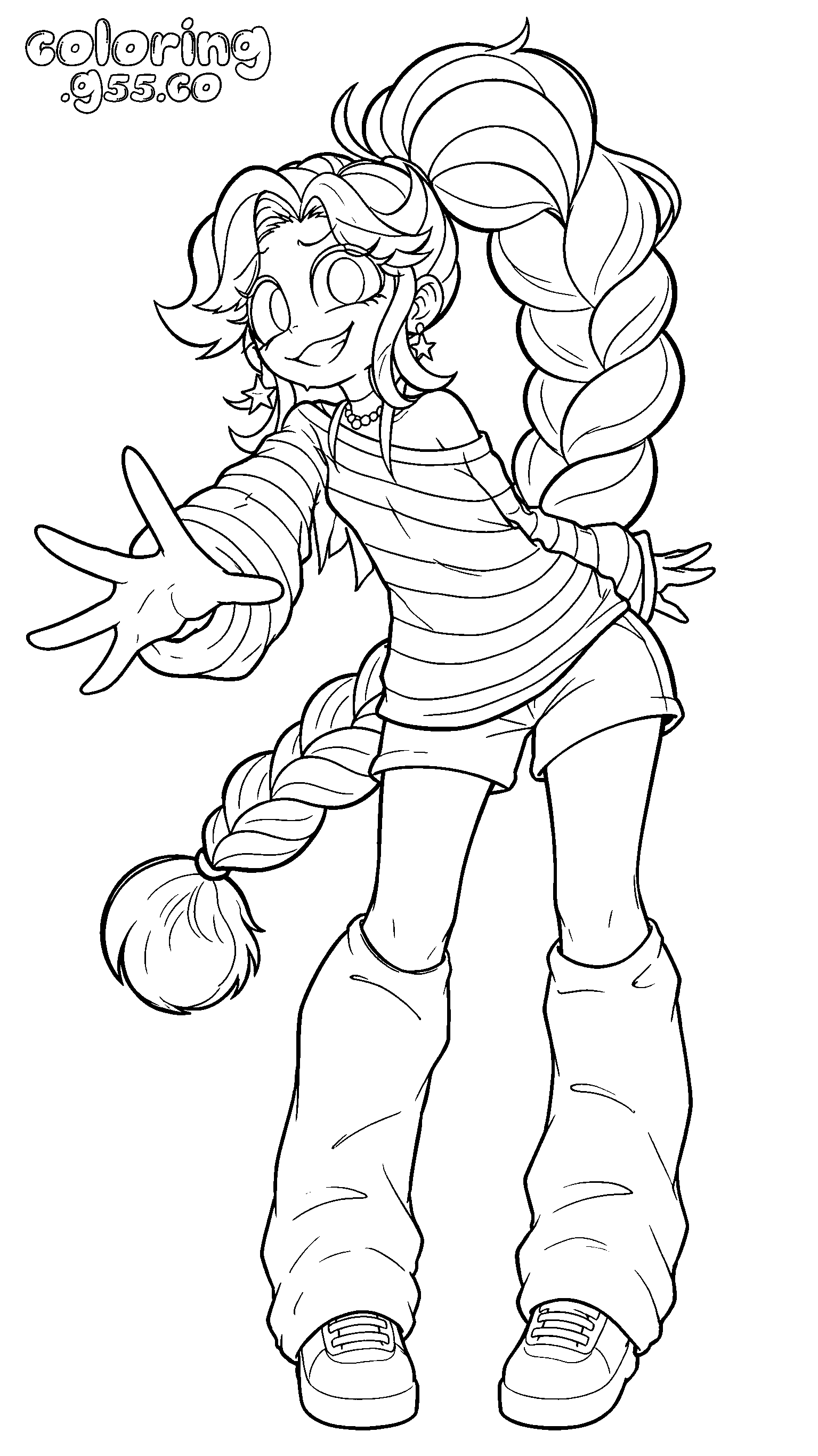 y2k fashion lily lovebraids line art