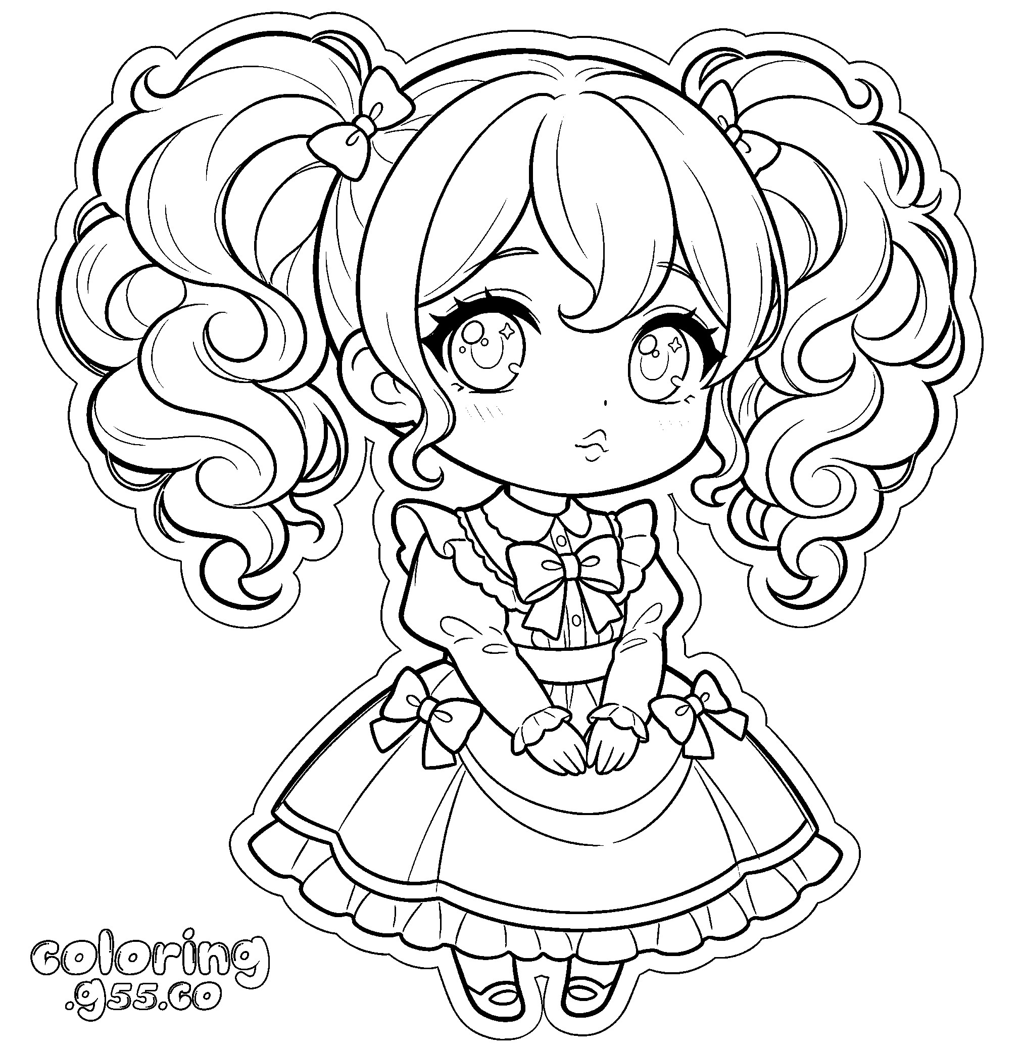 chibi kawaii poppy playtime line art for kids