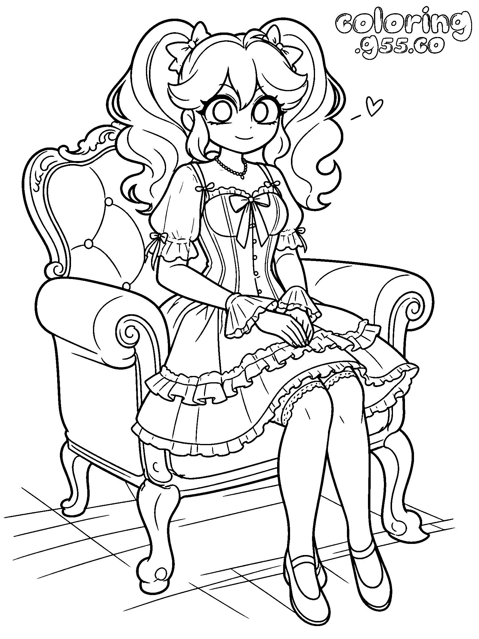 poppy doll line art