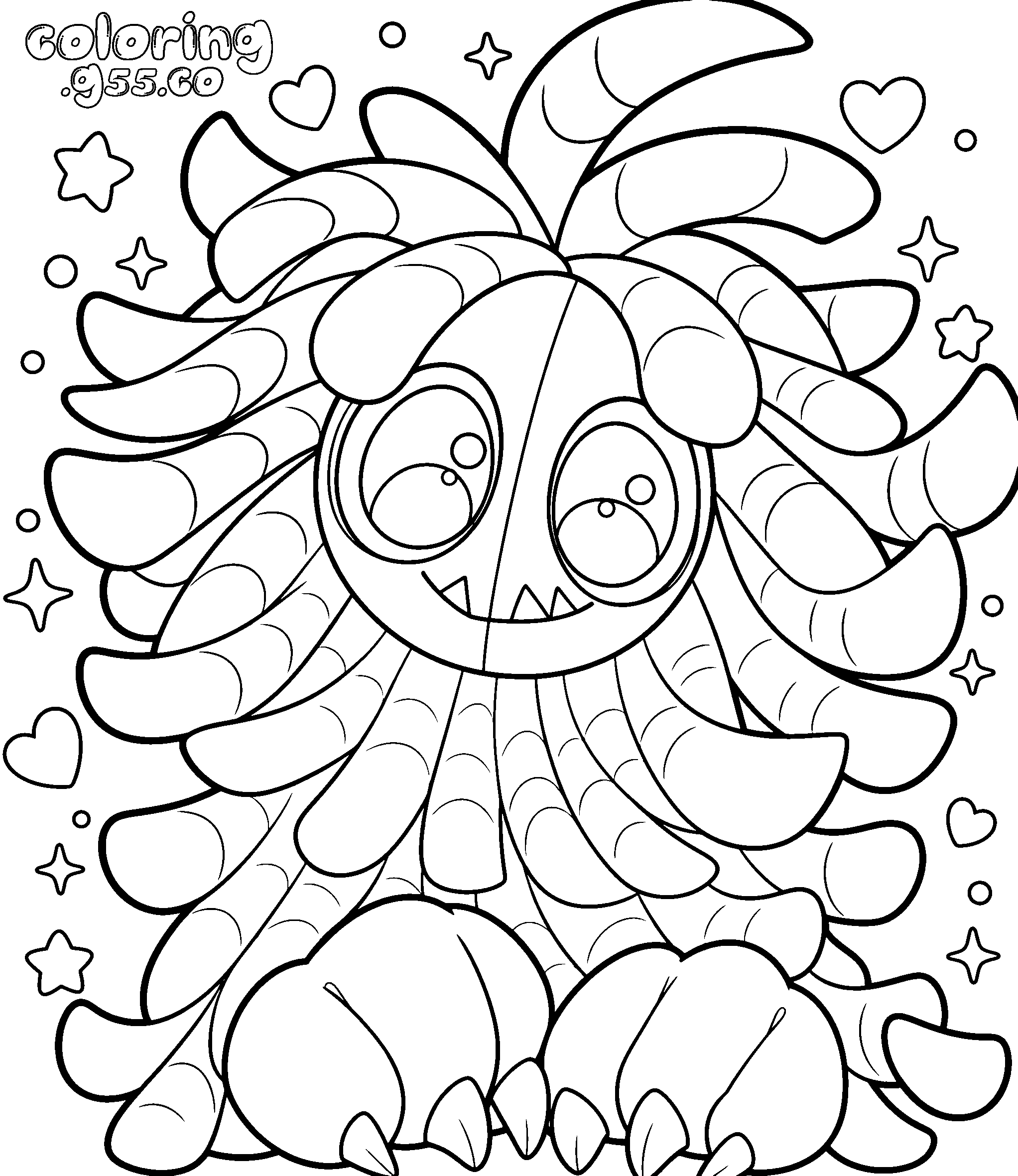 kawaii yaraby poppy playtime line art