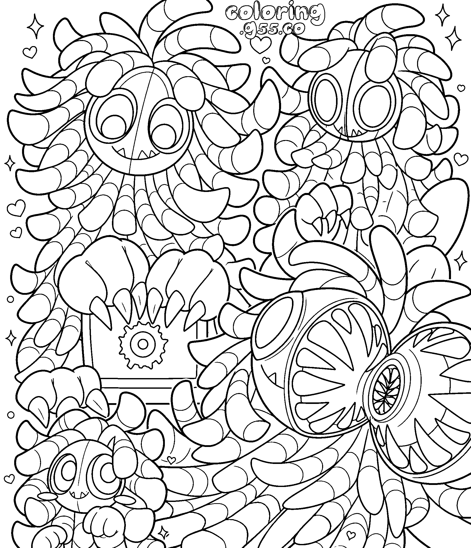 poppy playtime yaraby line art