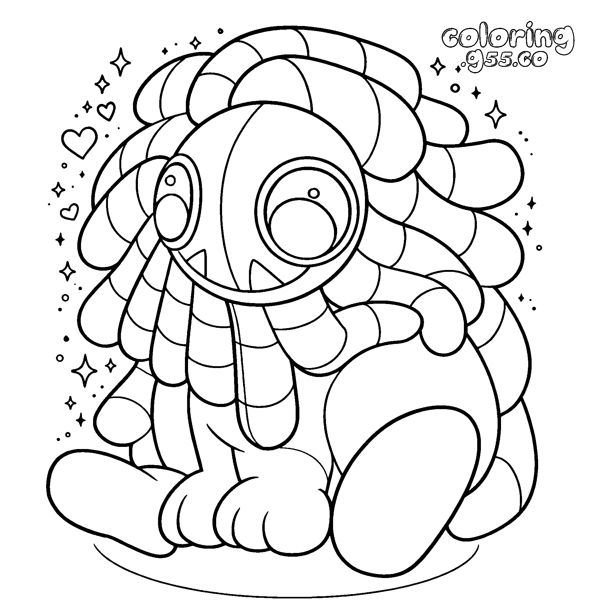 sitting poppy playtime yaraby line art