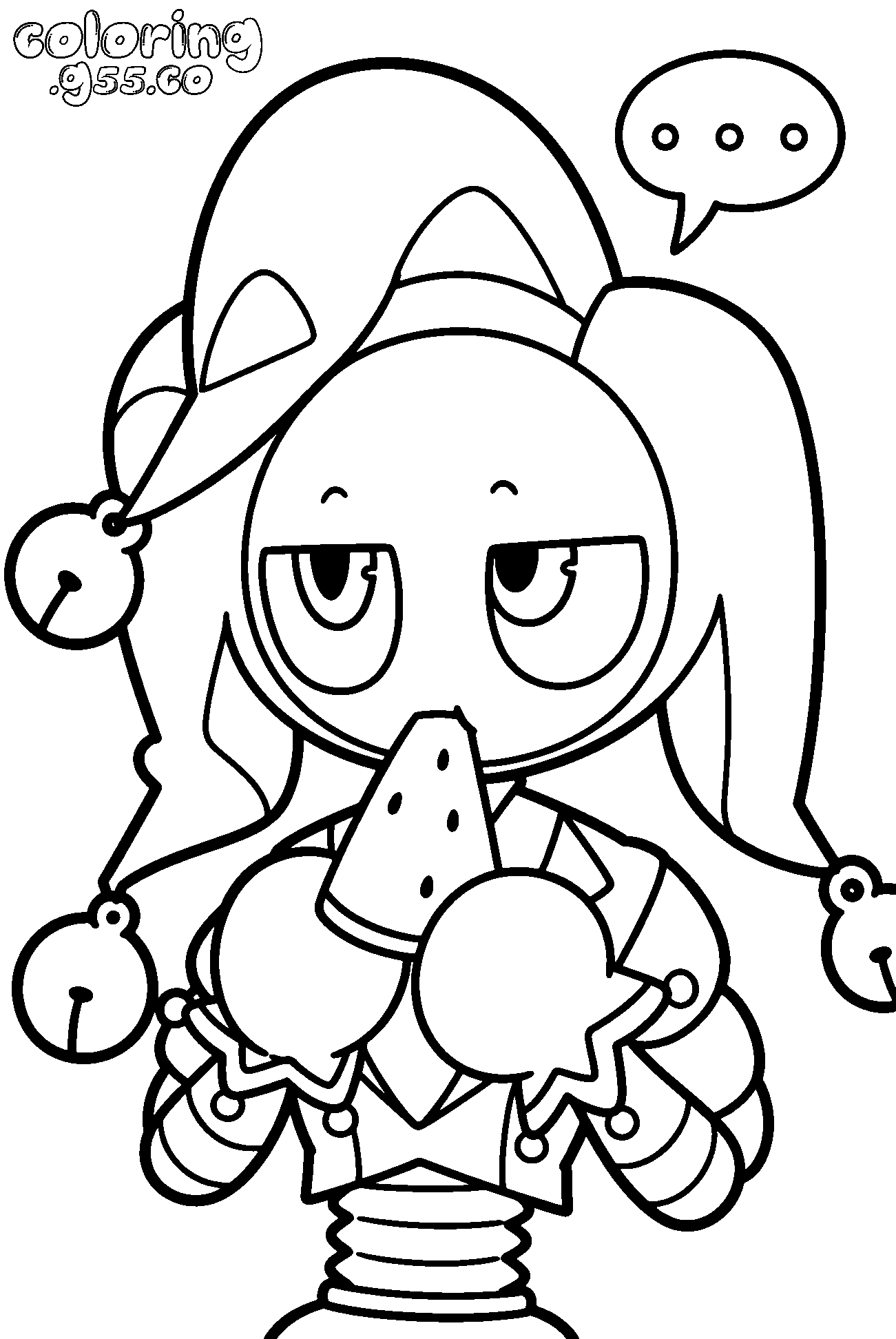 the prototype 1006 eating watermelon line art