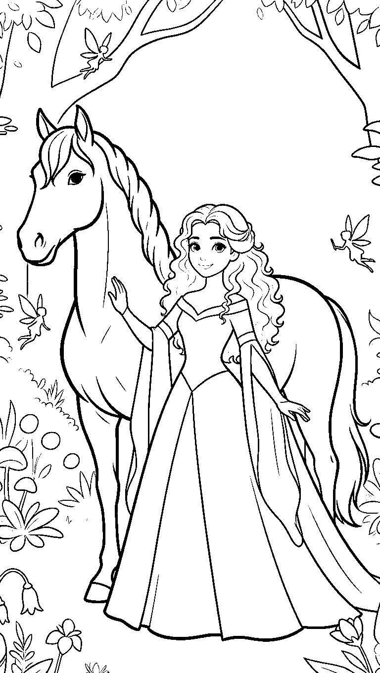 merida archery action line art