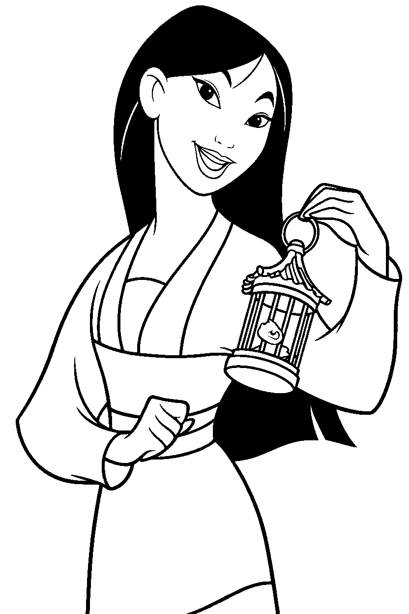 mulan cri kee lantern line art