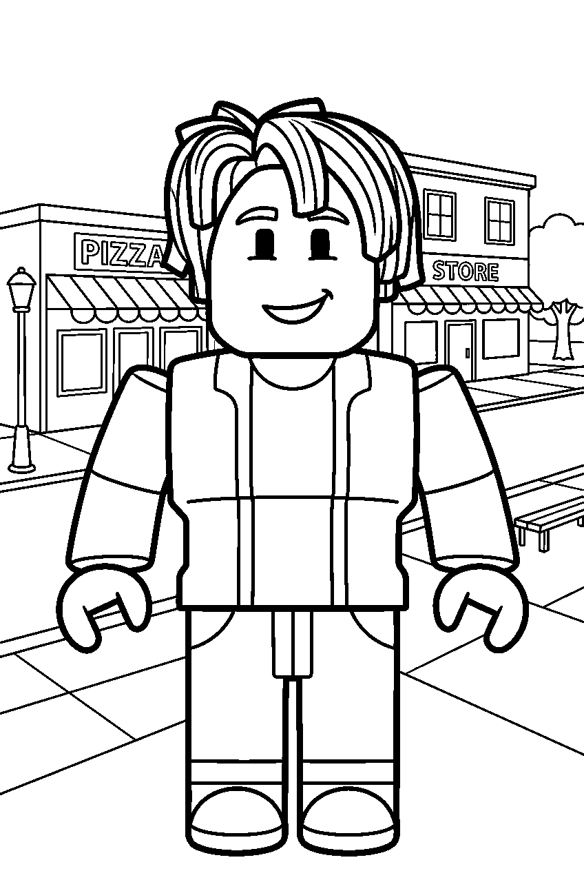 roblox bacon hair in roleplay town line art