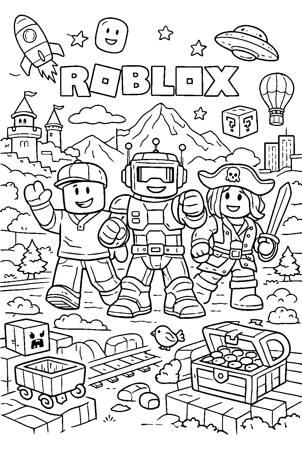 roblox adventure world line art