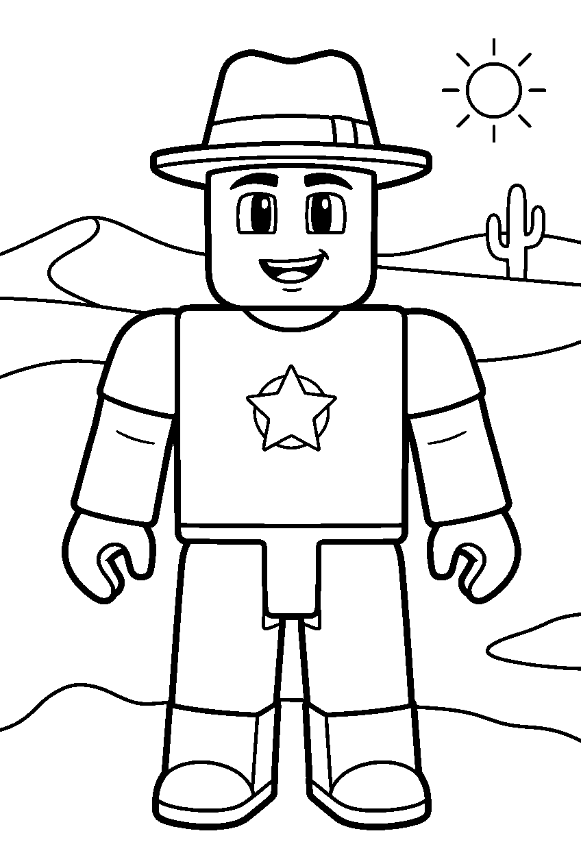 roblox characters in desert line art
