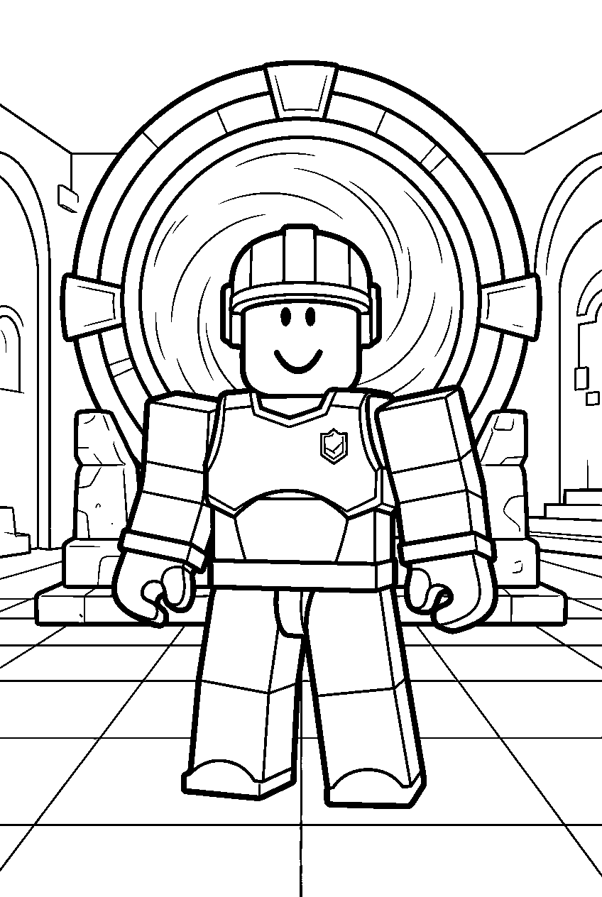 roblox characters in portal chamber line art