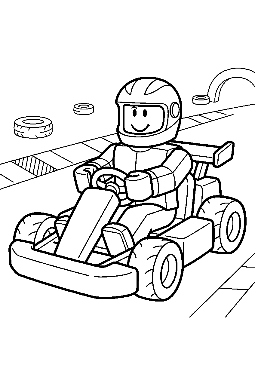 roblox characters in race track line art