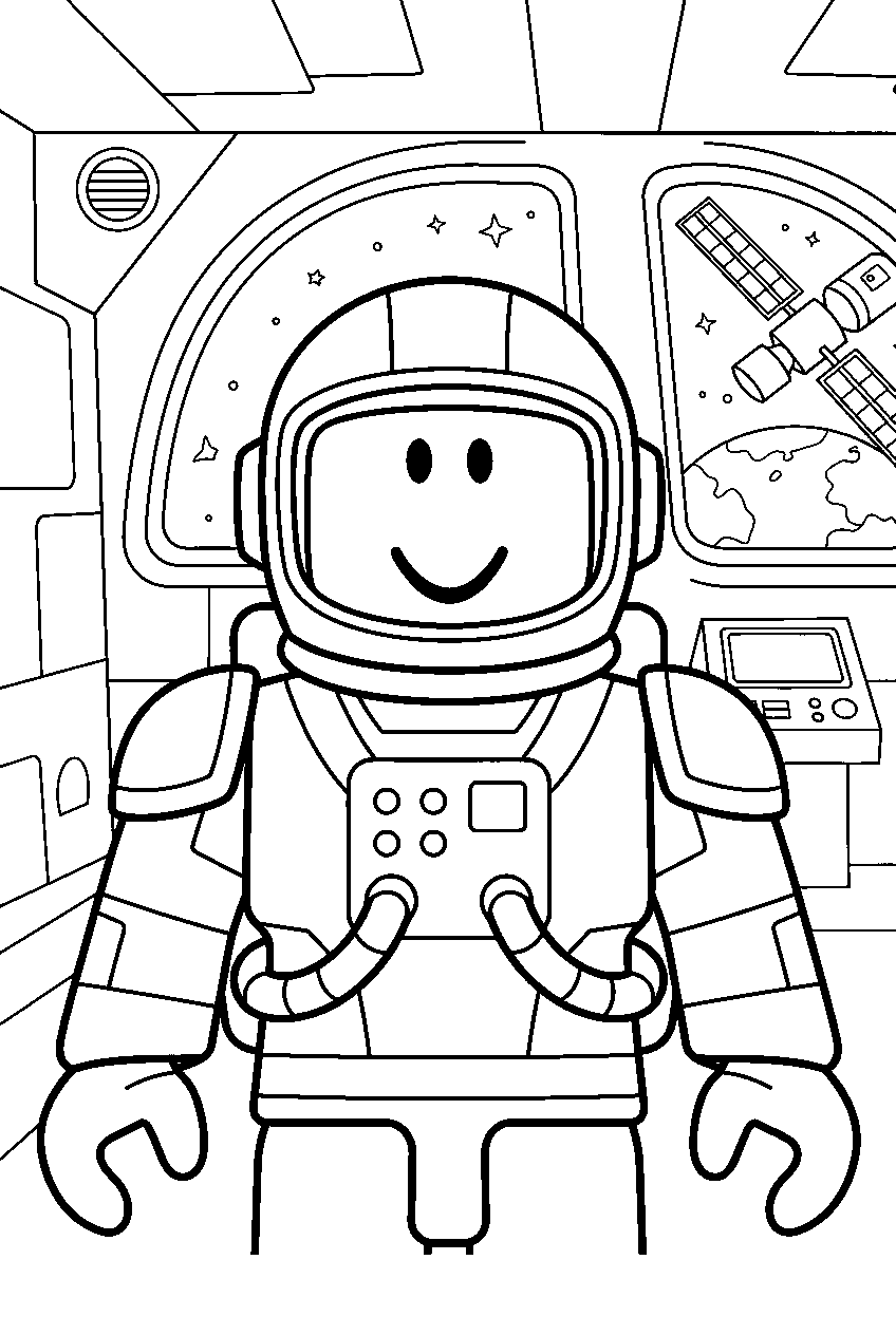 roblox characters in space station line art