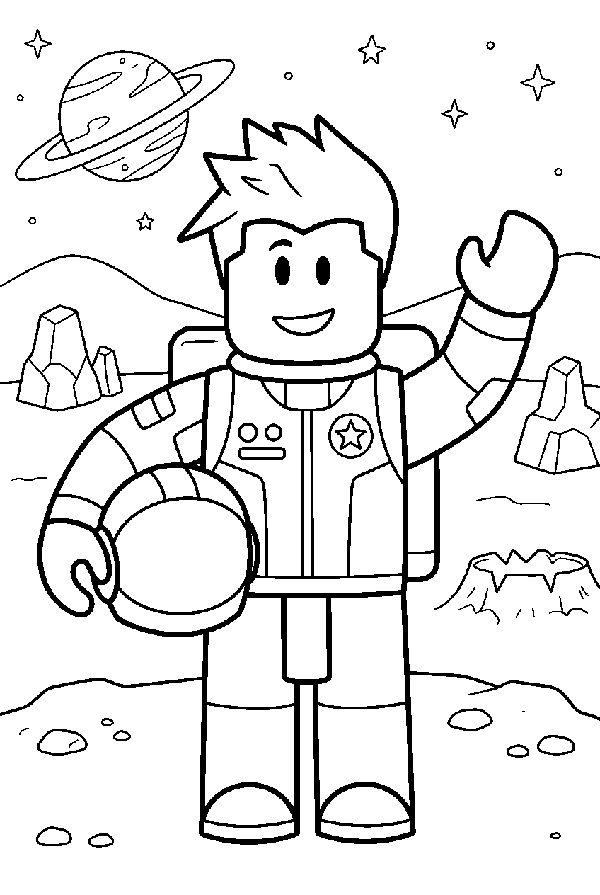 roblox characters on alien planet line art
