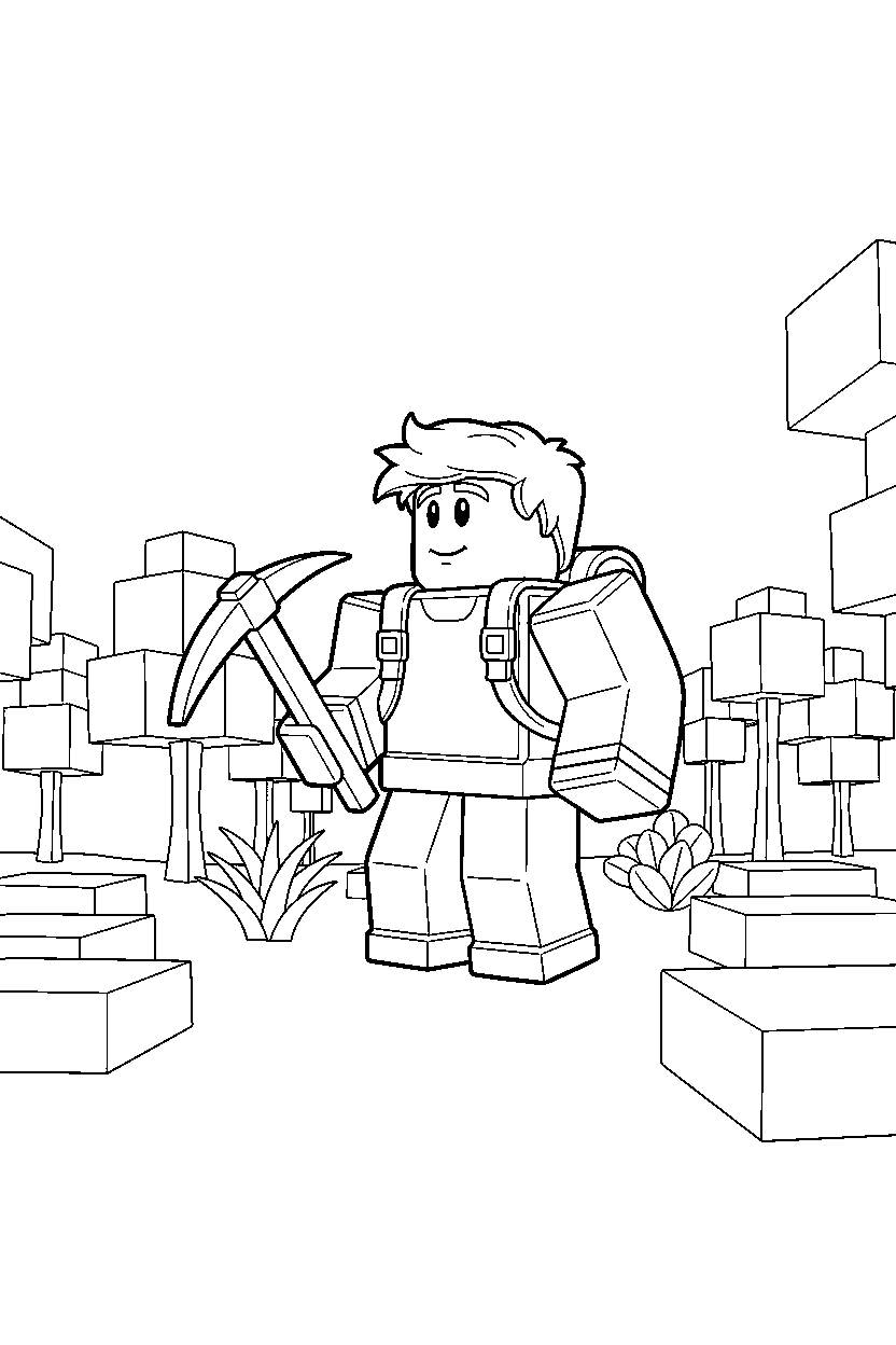 roblox cube explorer looking around near block trees line art
