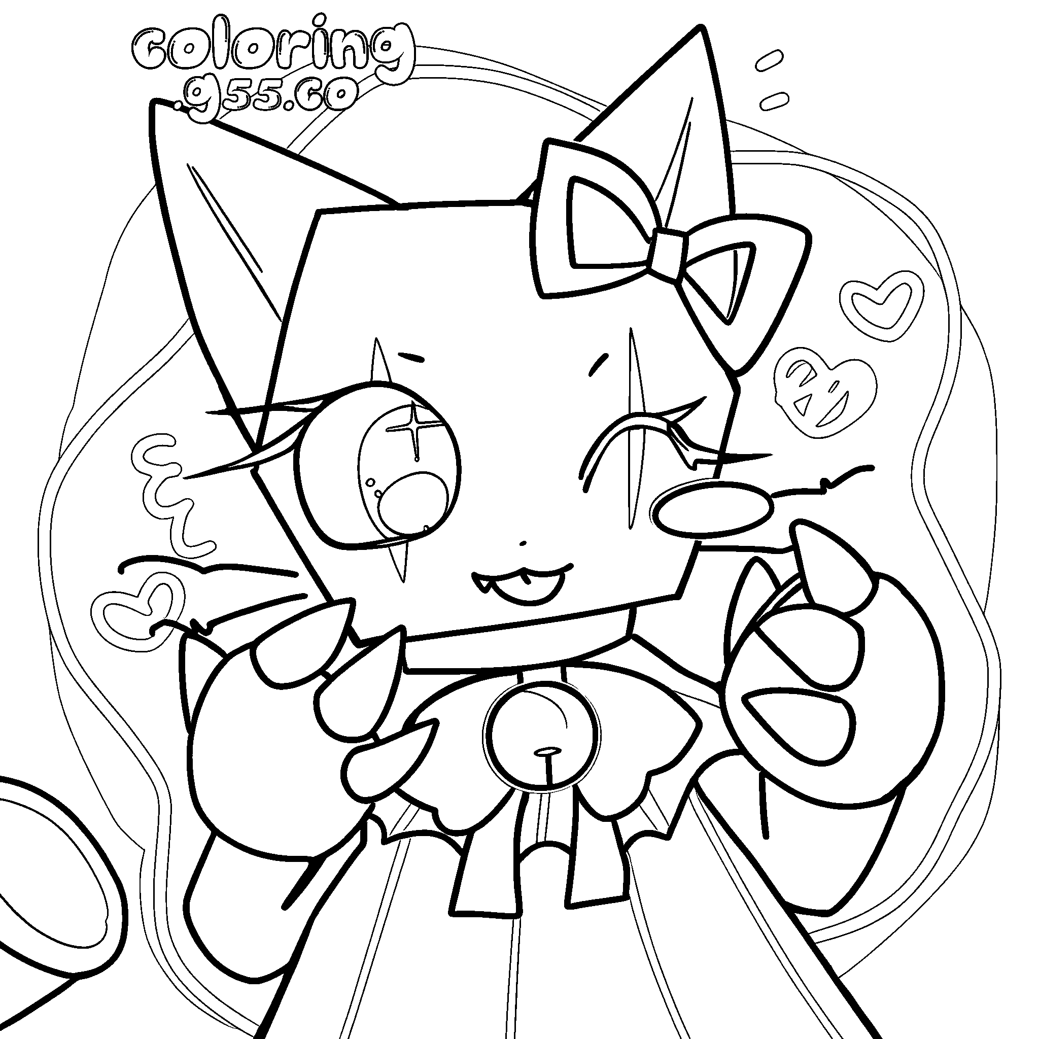 roblox dandys world scraps cute bow line art