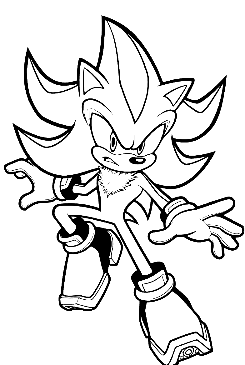 sonic shadow the hedgehog ultimate power line art