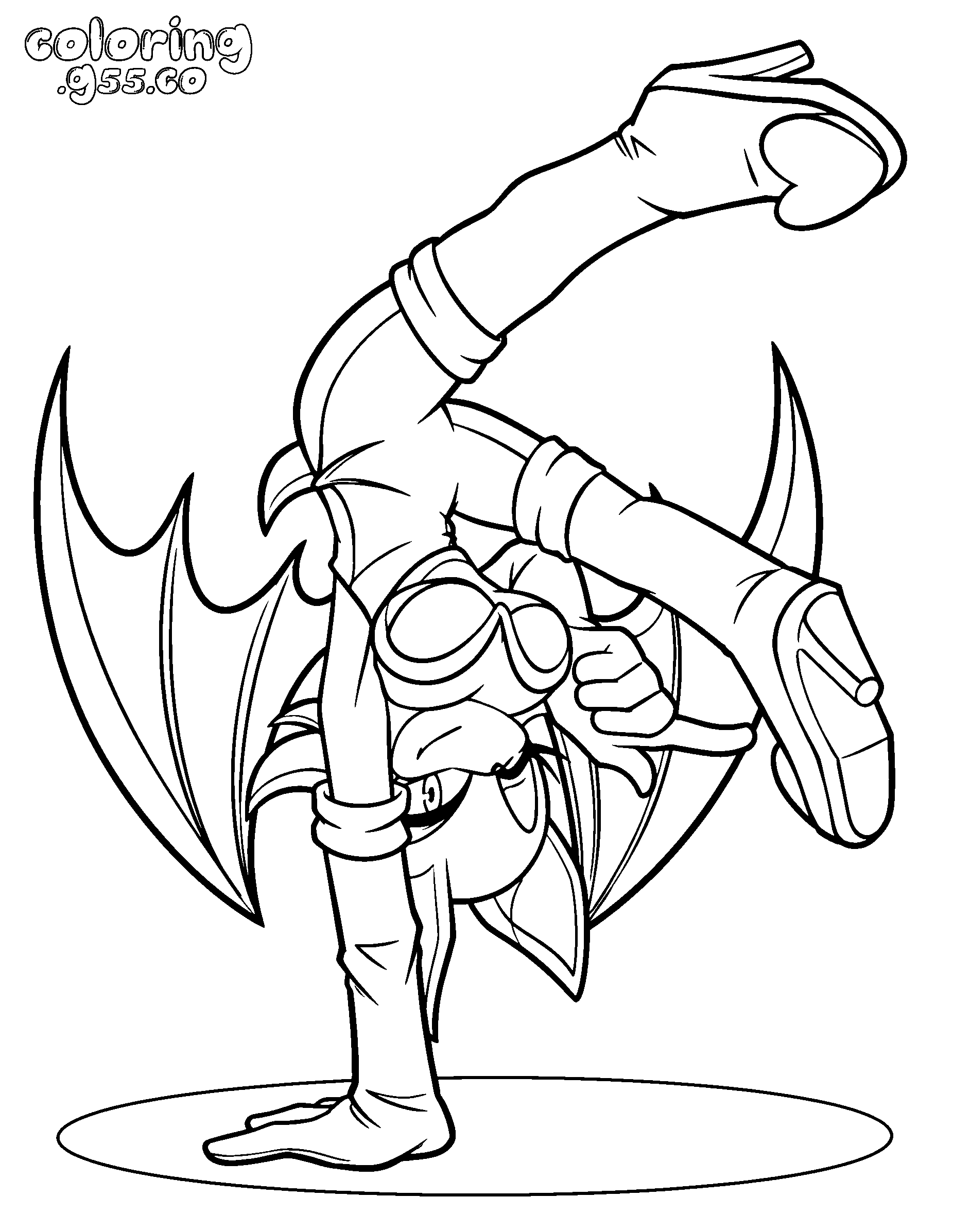 rouge the bat handstand action sonic line art