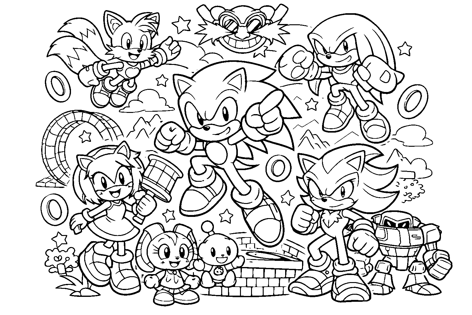 sonic shadow tails knuckles group sheet
