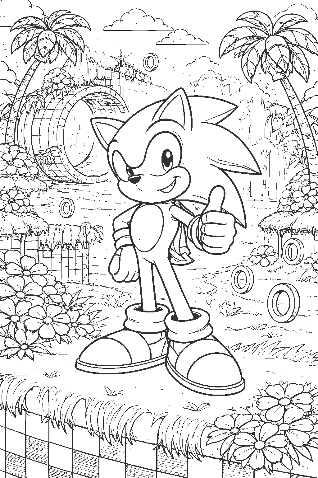 sonic the hedgehog ultimate power coloring sheet