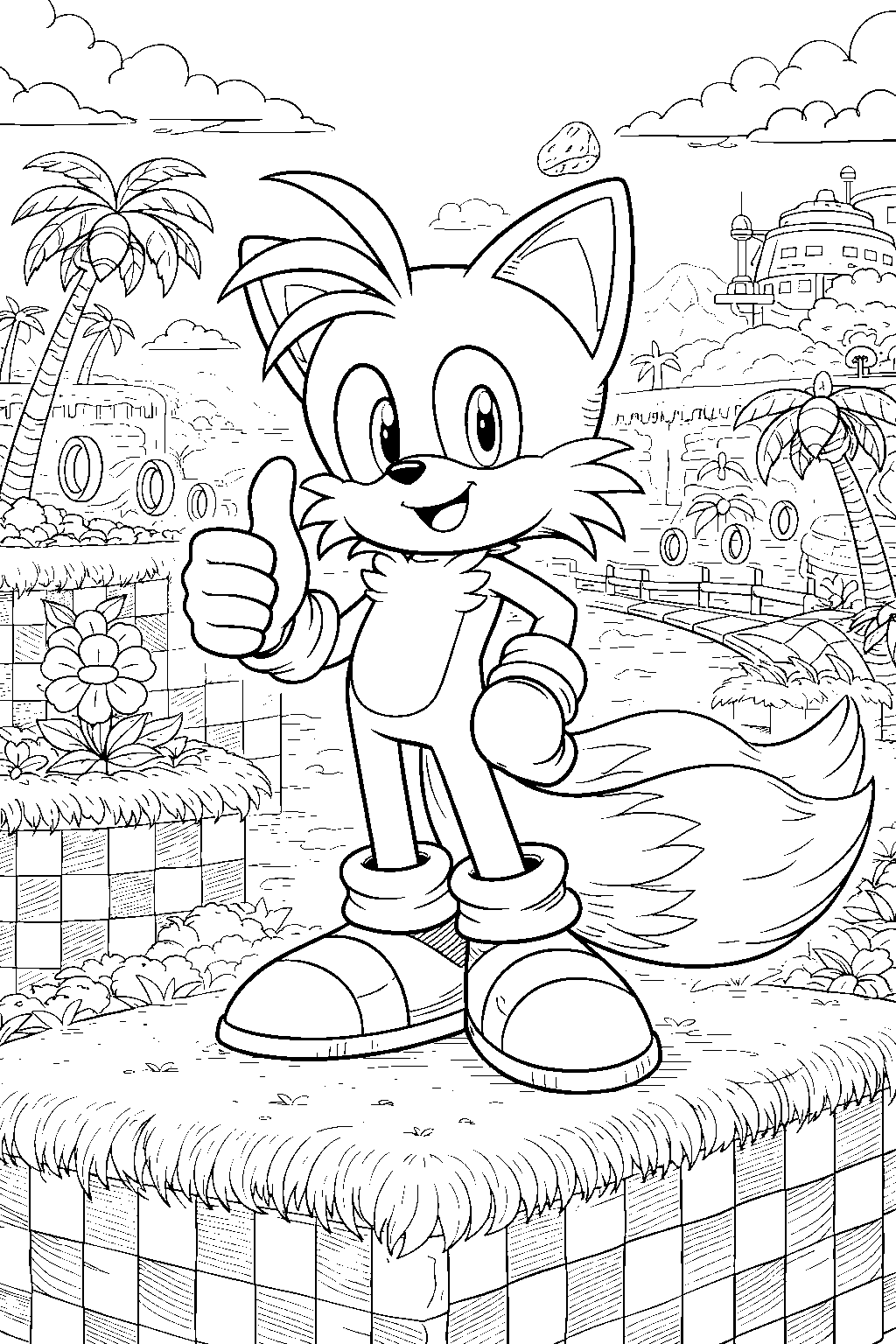 tails the fox green hill zone
