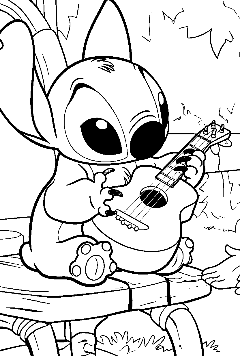 musical stitch guitar hawaiian