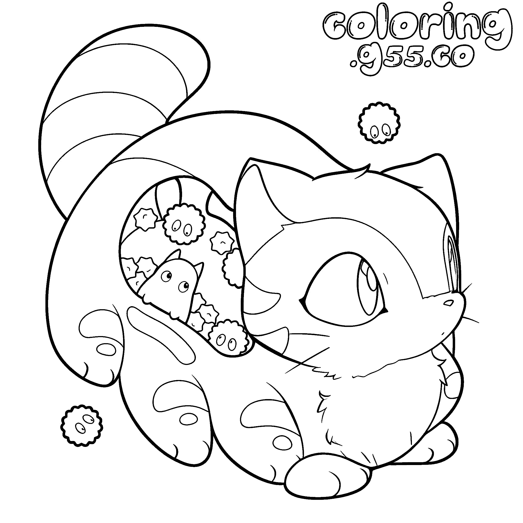 baby catbus line art chibi ghibli totoro craft for kids