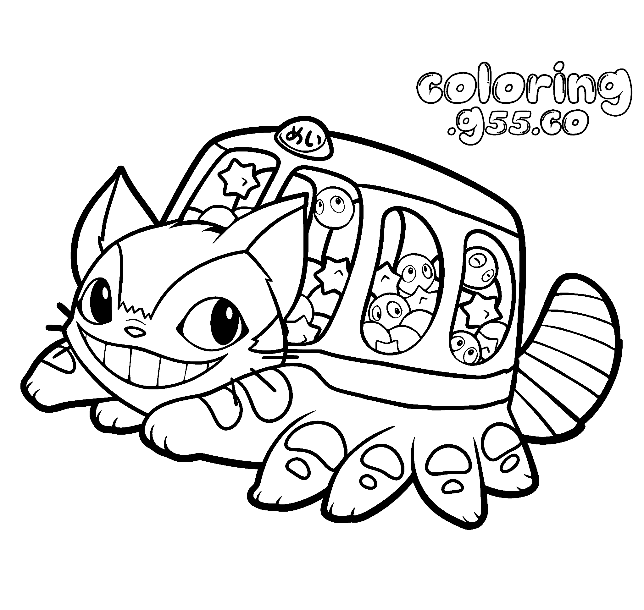 catbus totoro line art for kids ghibli magic