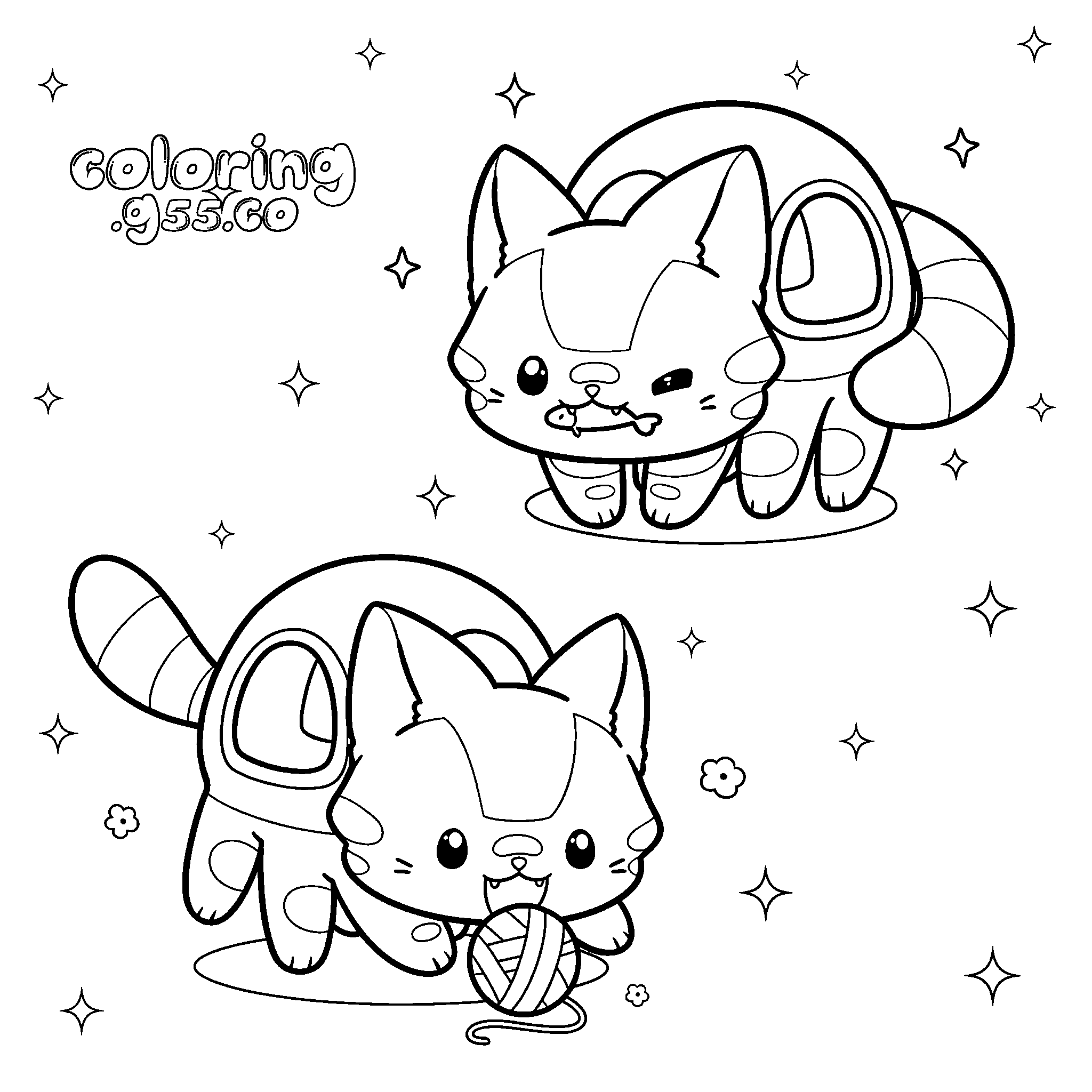 chibi catbus line art cute totoro ghibli art for kids