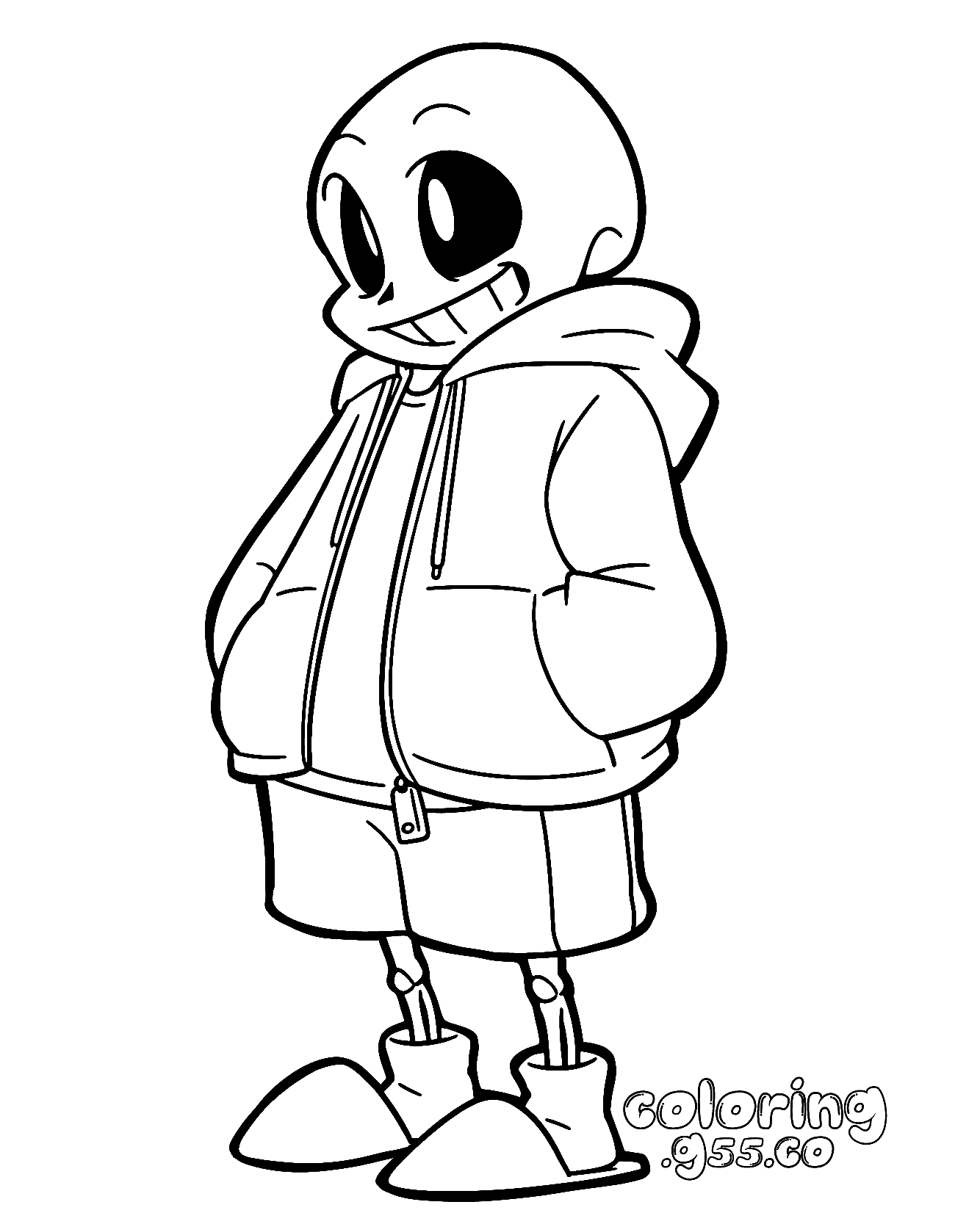 undertale sans standing line art