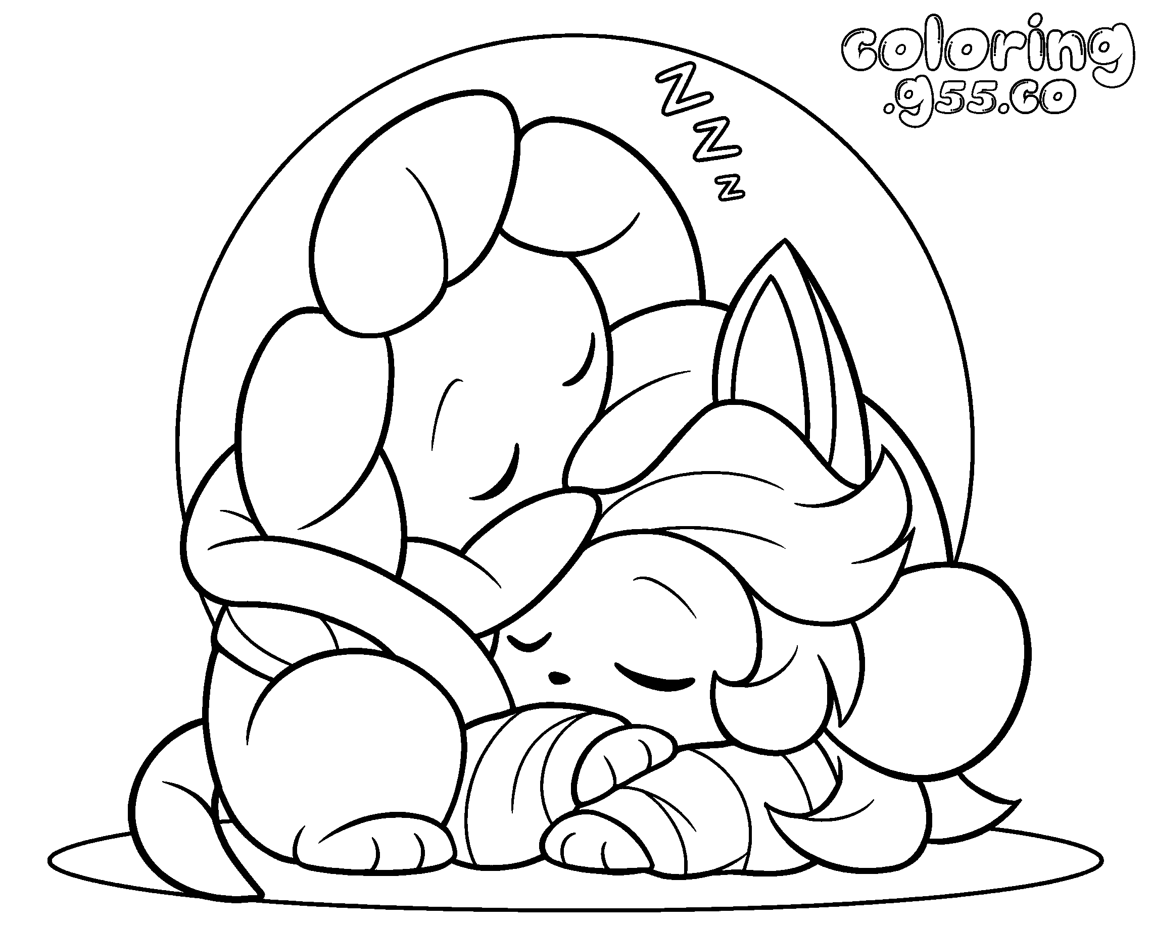 cute sleeping asriel and flowey line art