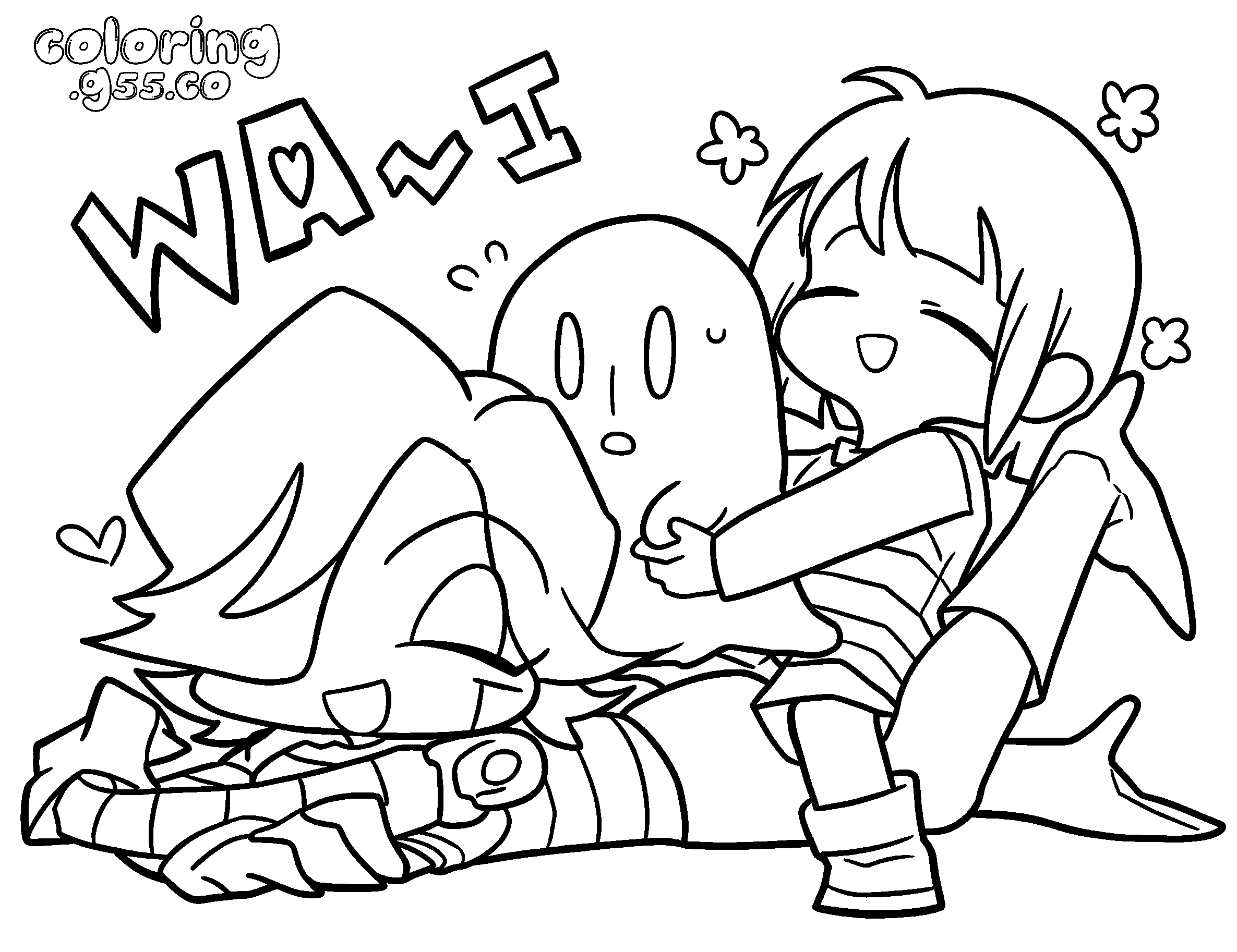 cute undertale frisk mettaton napstablook line art