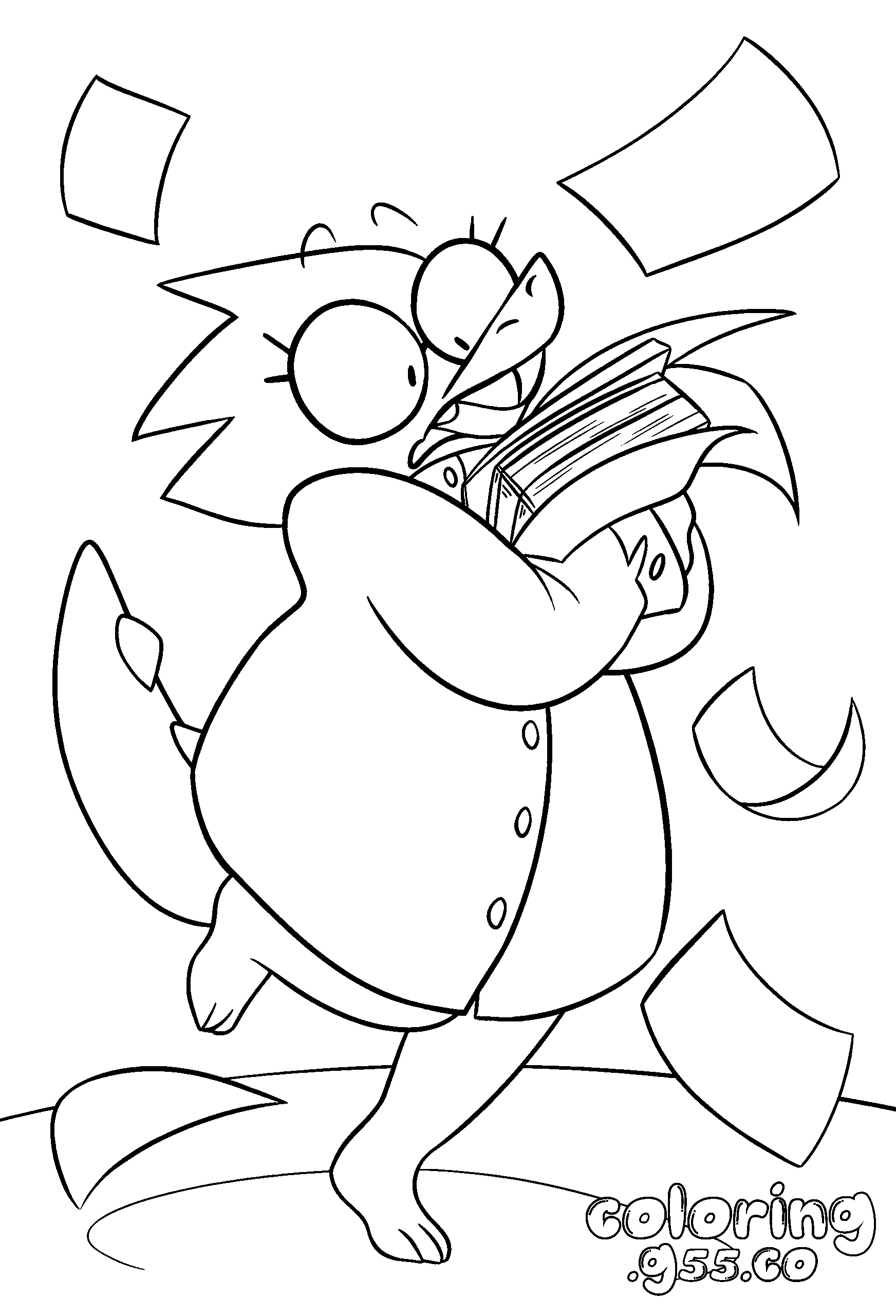 undertale alphys books procreate line art