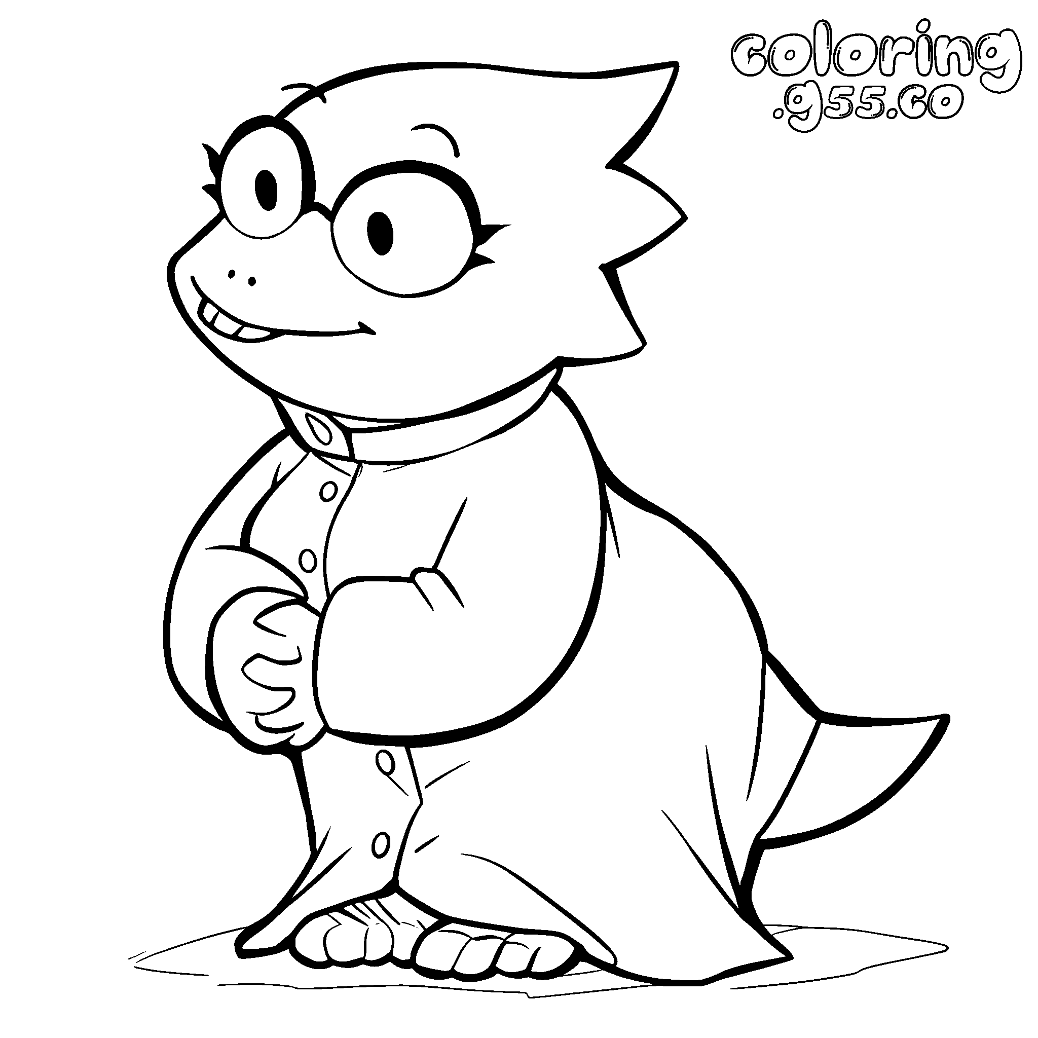 undertale alphys lab coat digital lineart line art