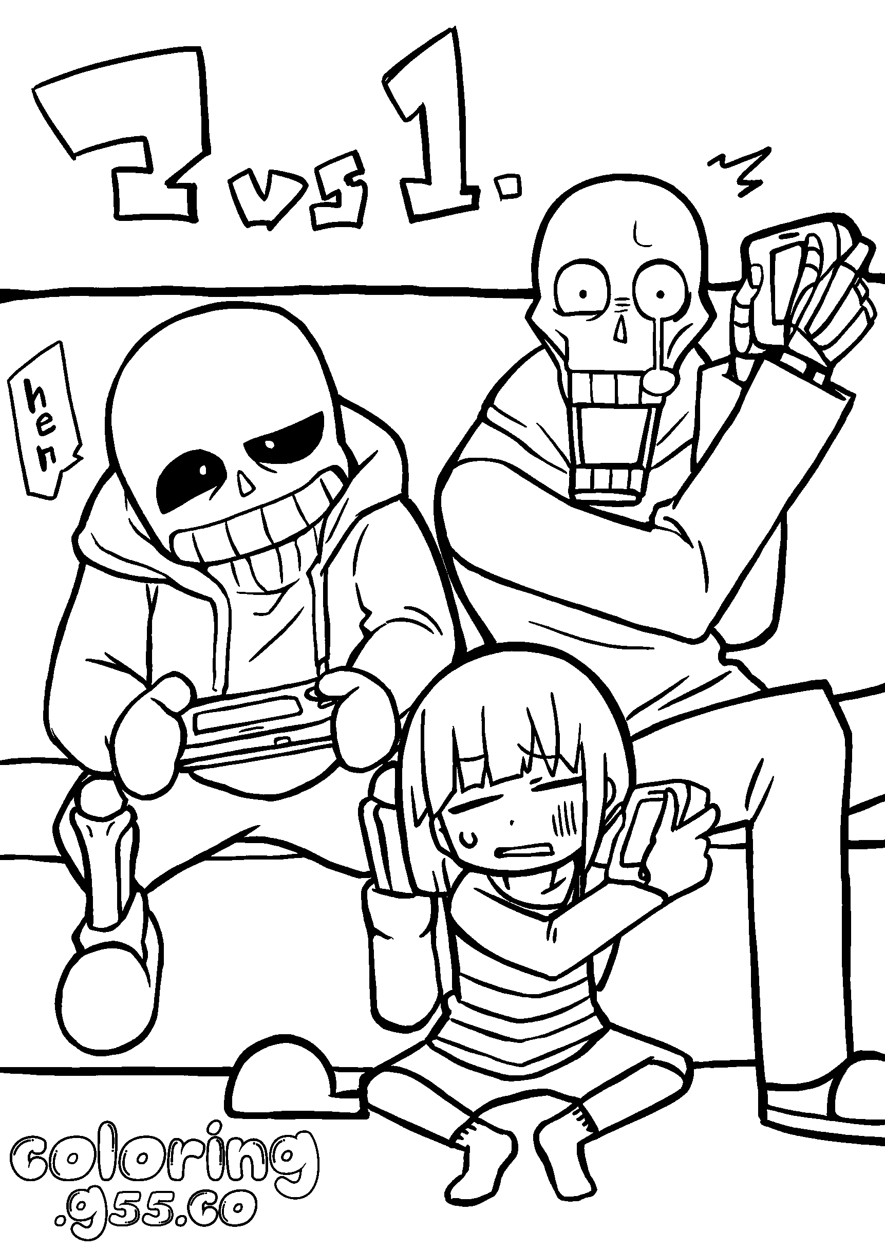 undertale gaming sans papyrus frisk kids art line art